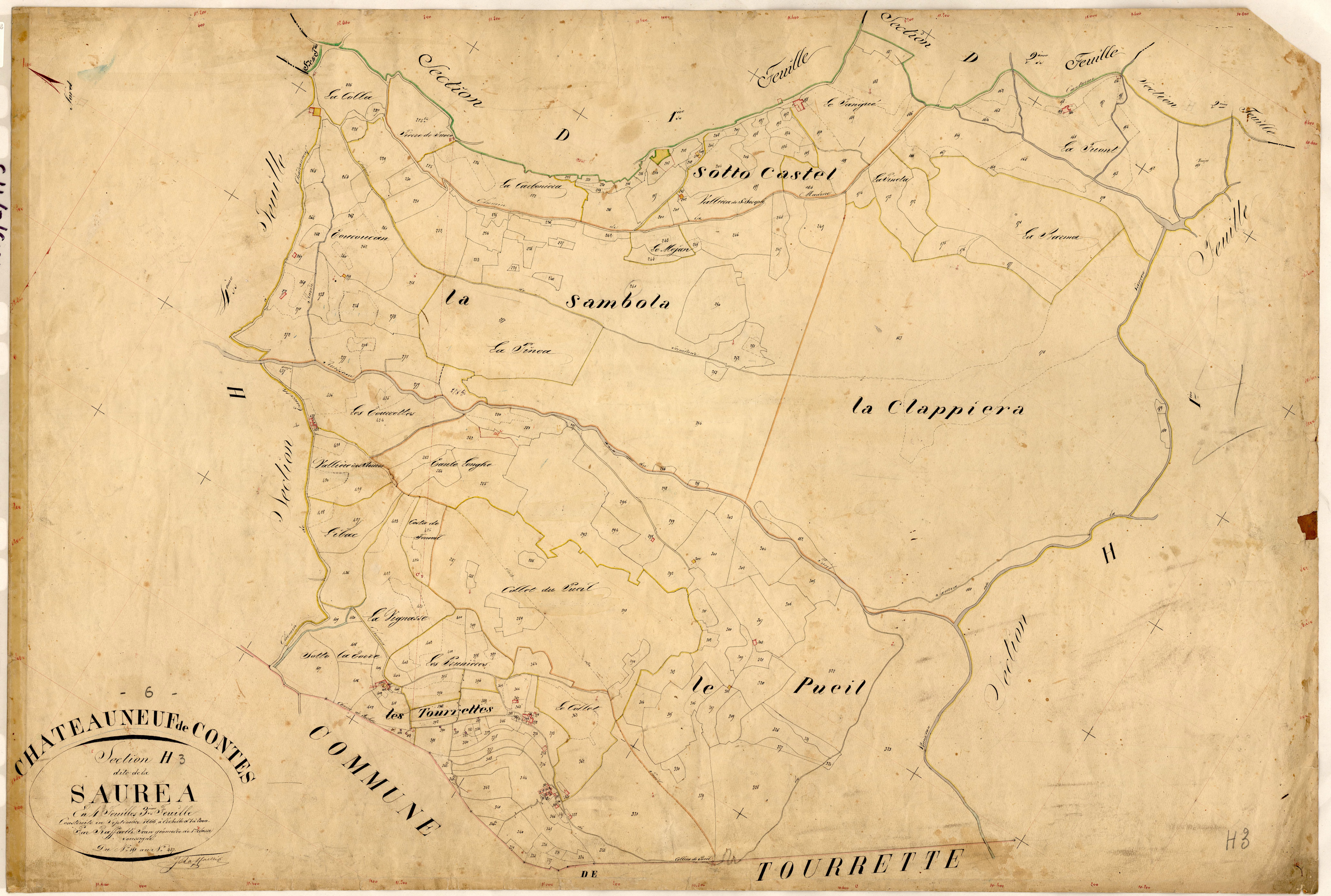 La Saurea. - Plan de section, H3