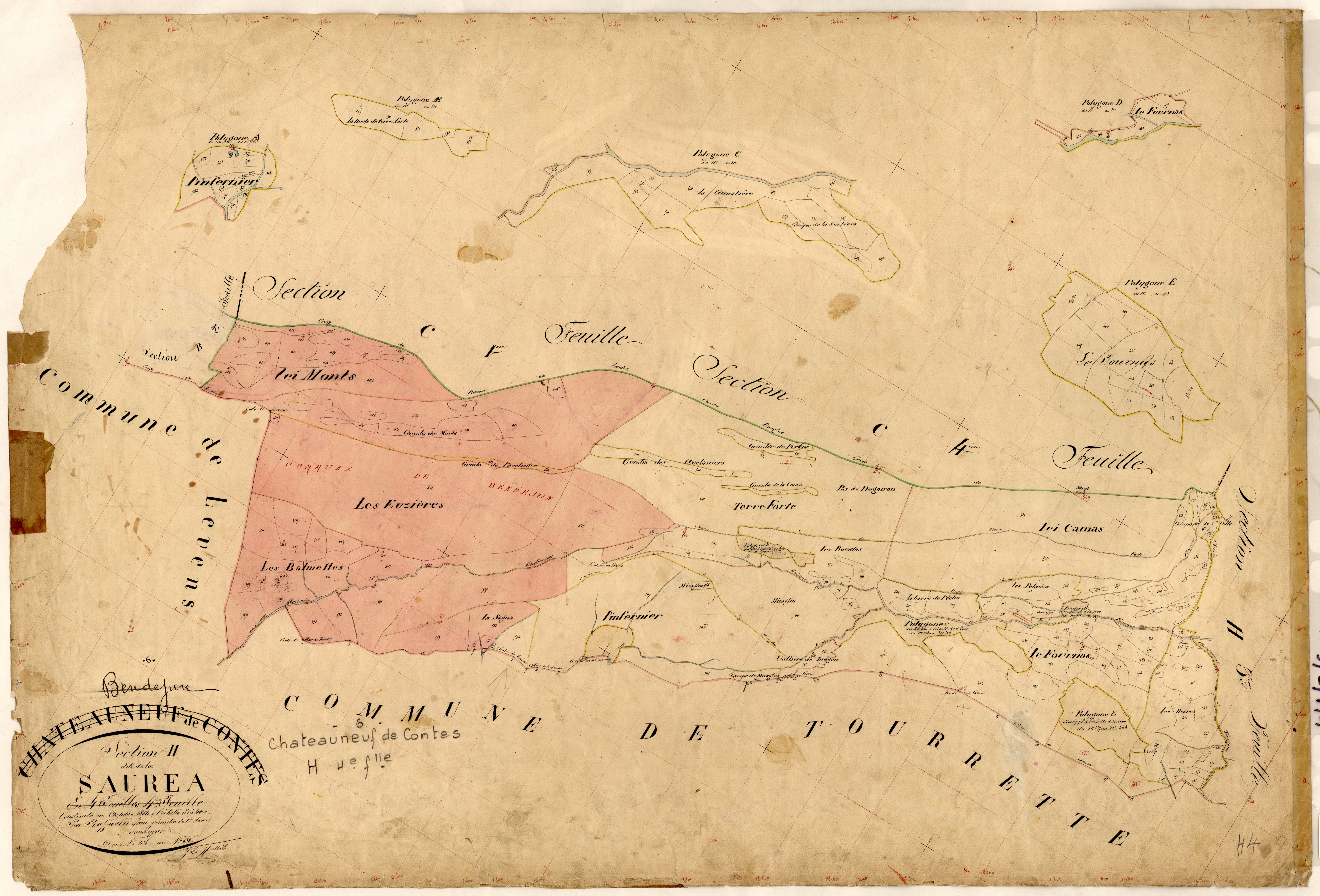 La Saurea. - Plan de section, H4