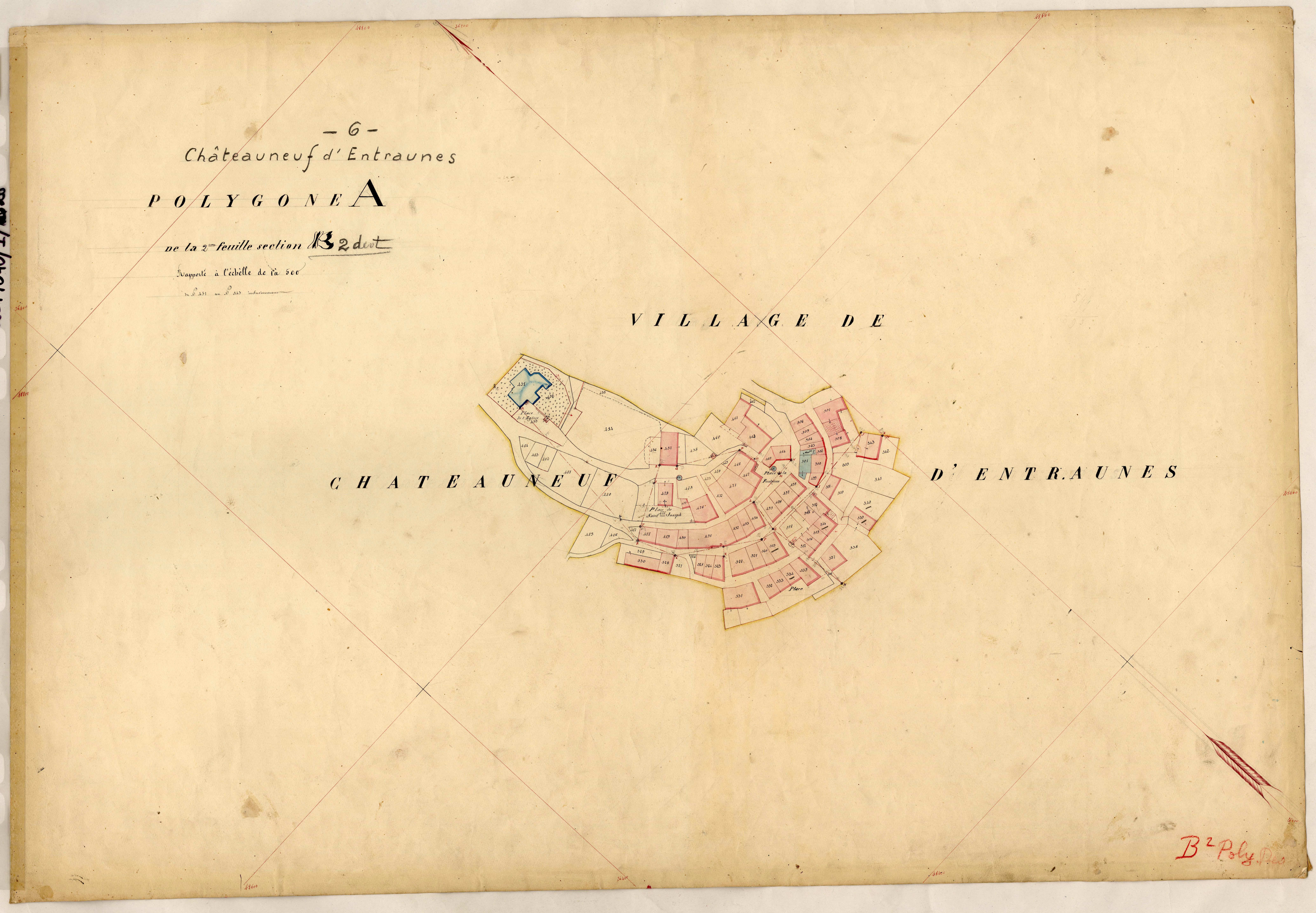 Le Village (développement). - Plan de section, B2(d)