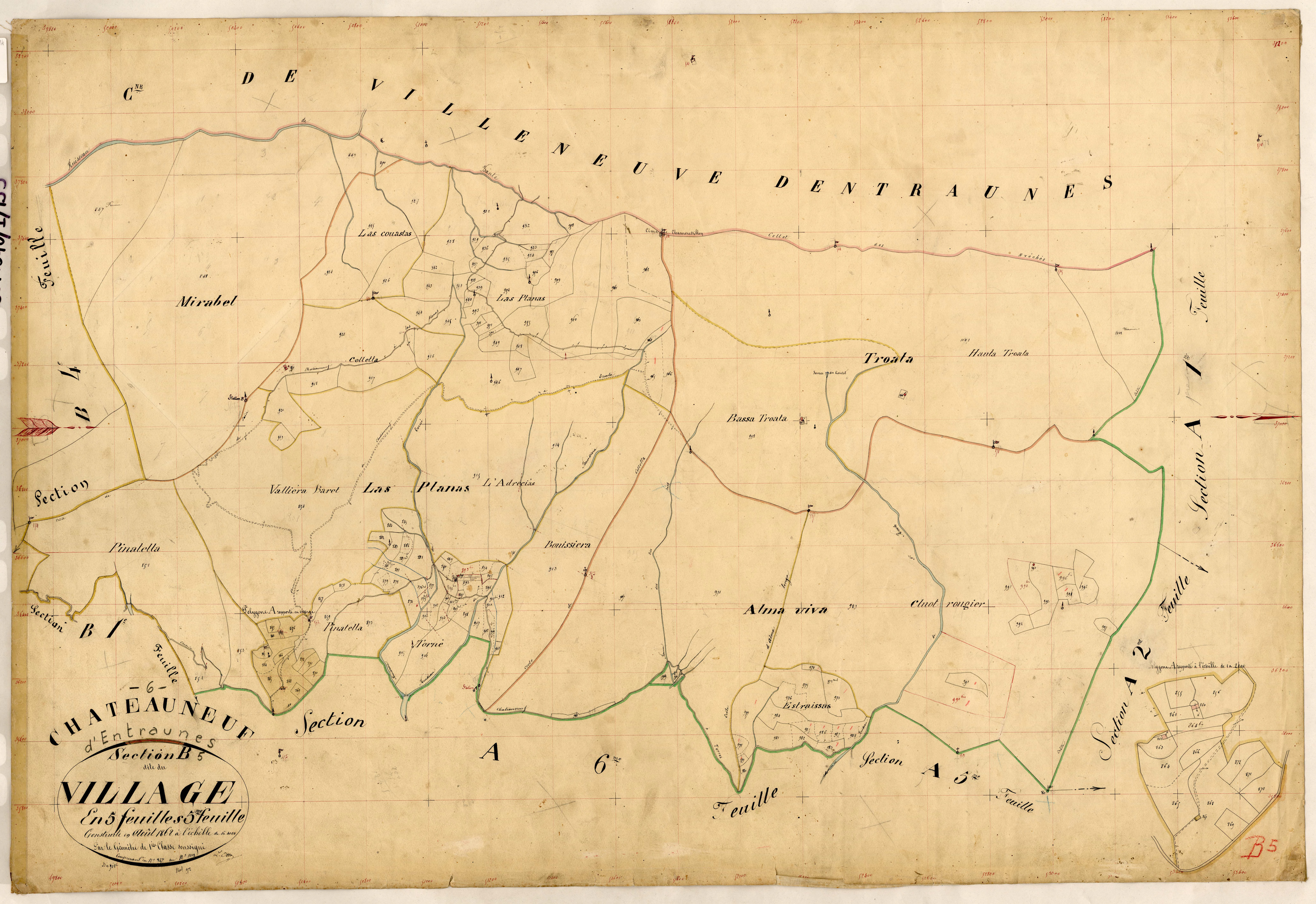 Le Village. - Plan de section, B5