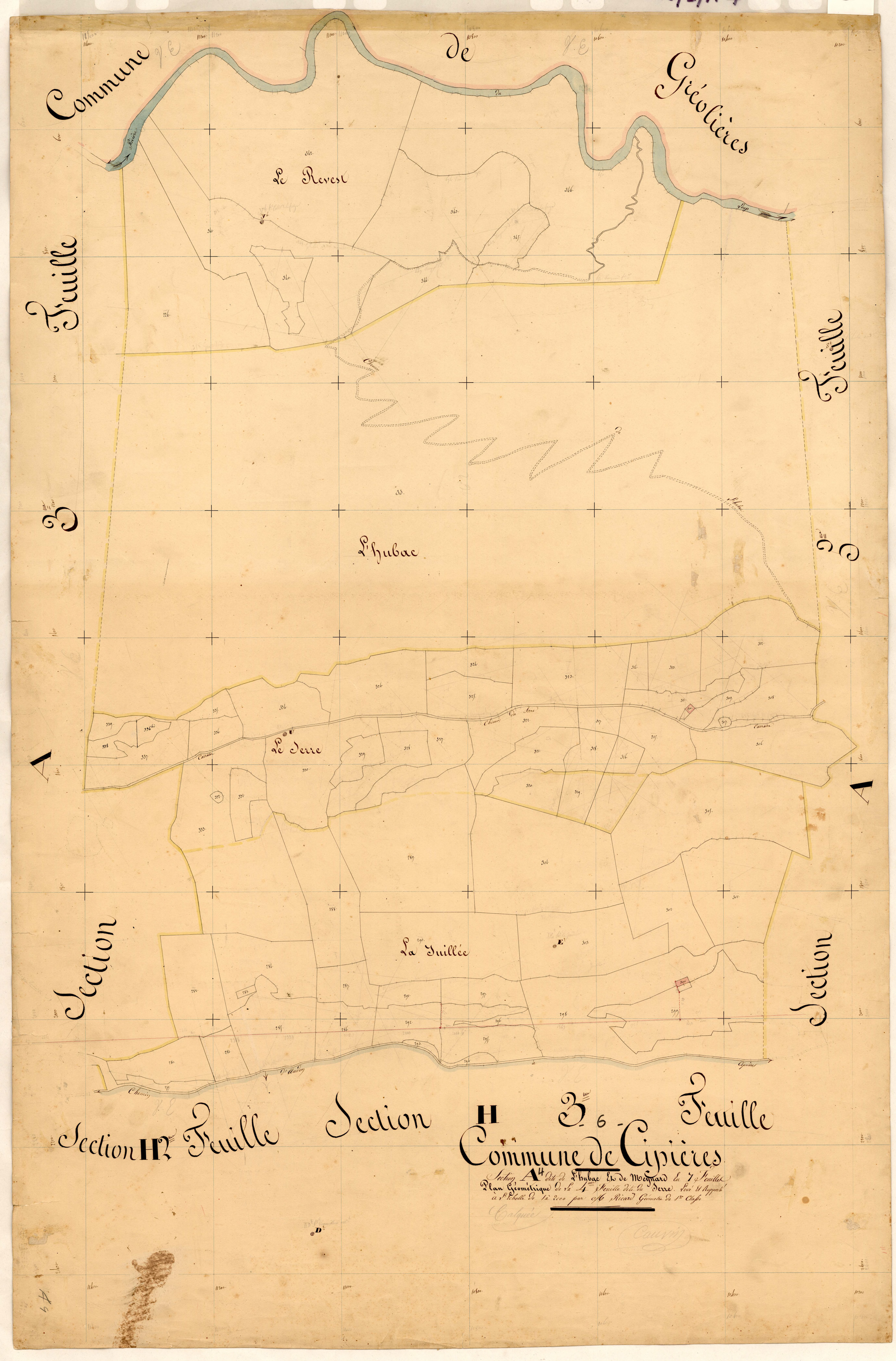 L'Hubac et Meynard, la Serre. - Plan de section, A4