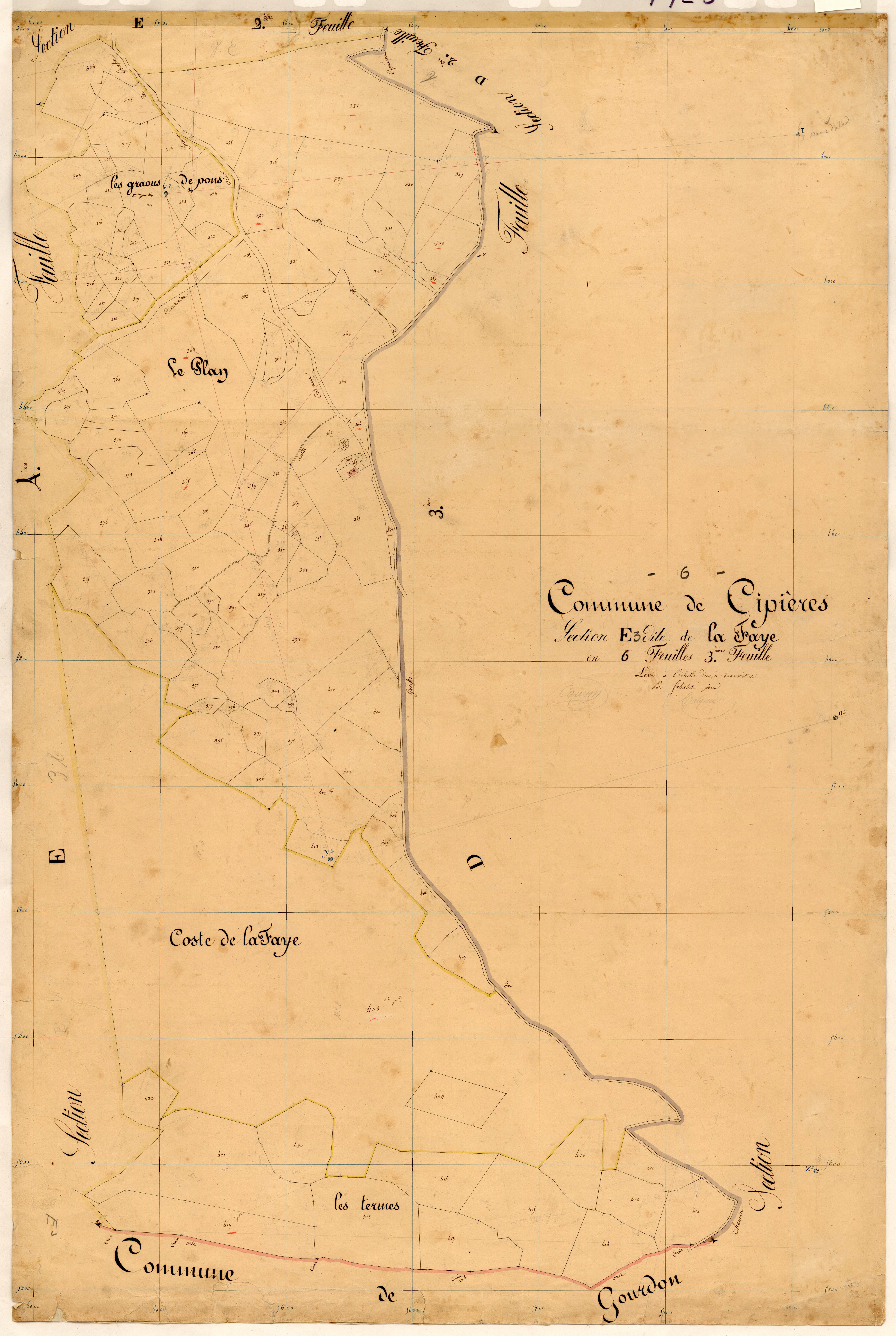 La Faye. - Plan de section, E3