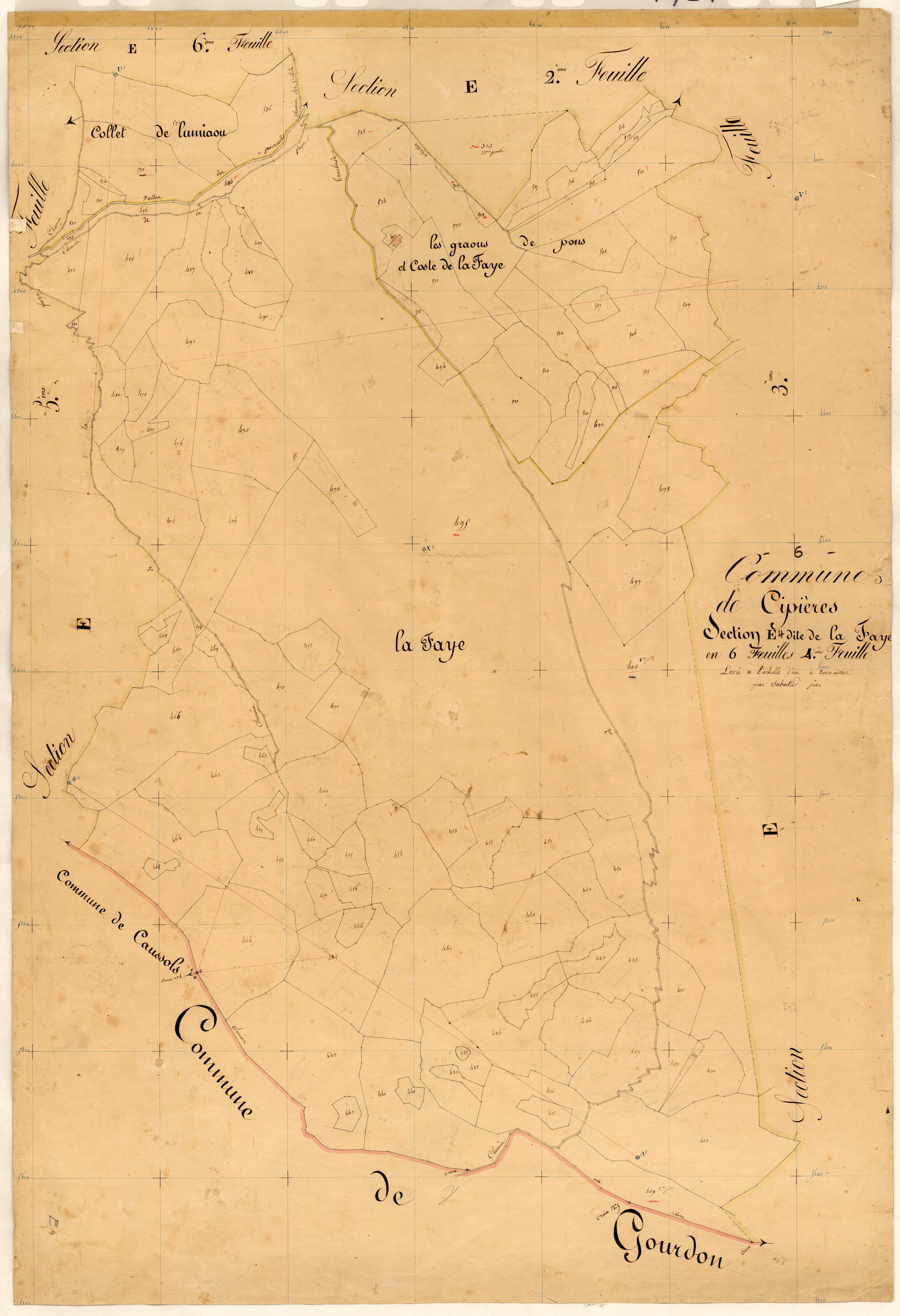 La Faye. - Plan de section, E4