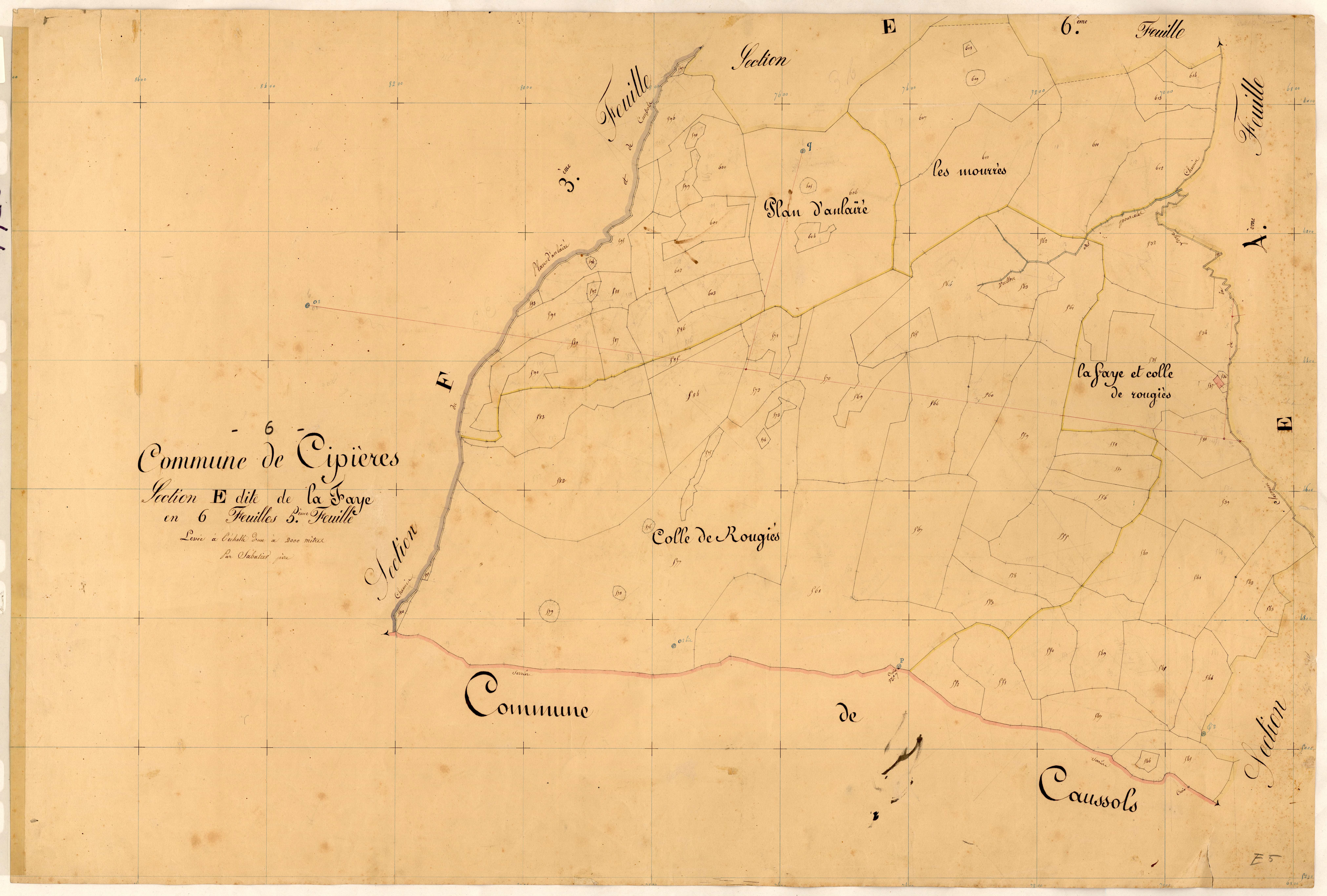 La Faye. - Plan de section, E5