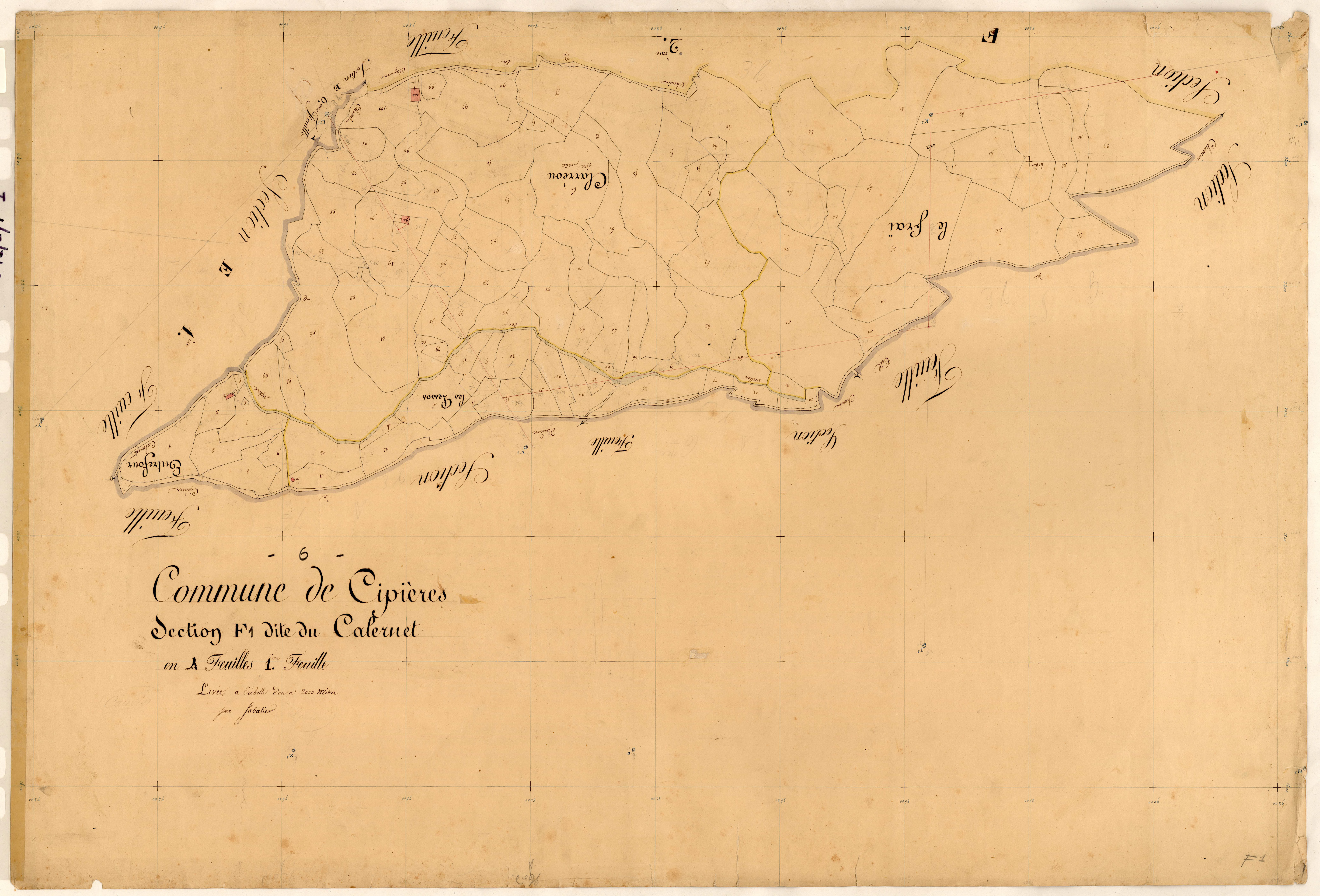 Le Calernet. - Plan de section, F1