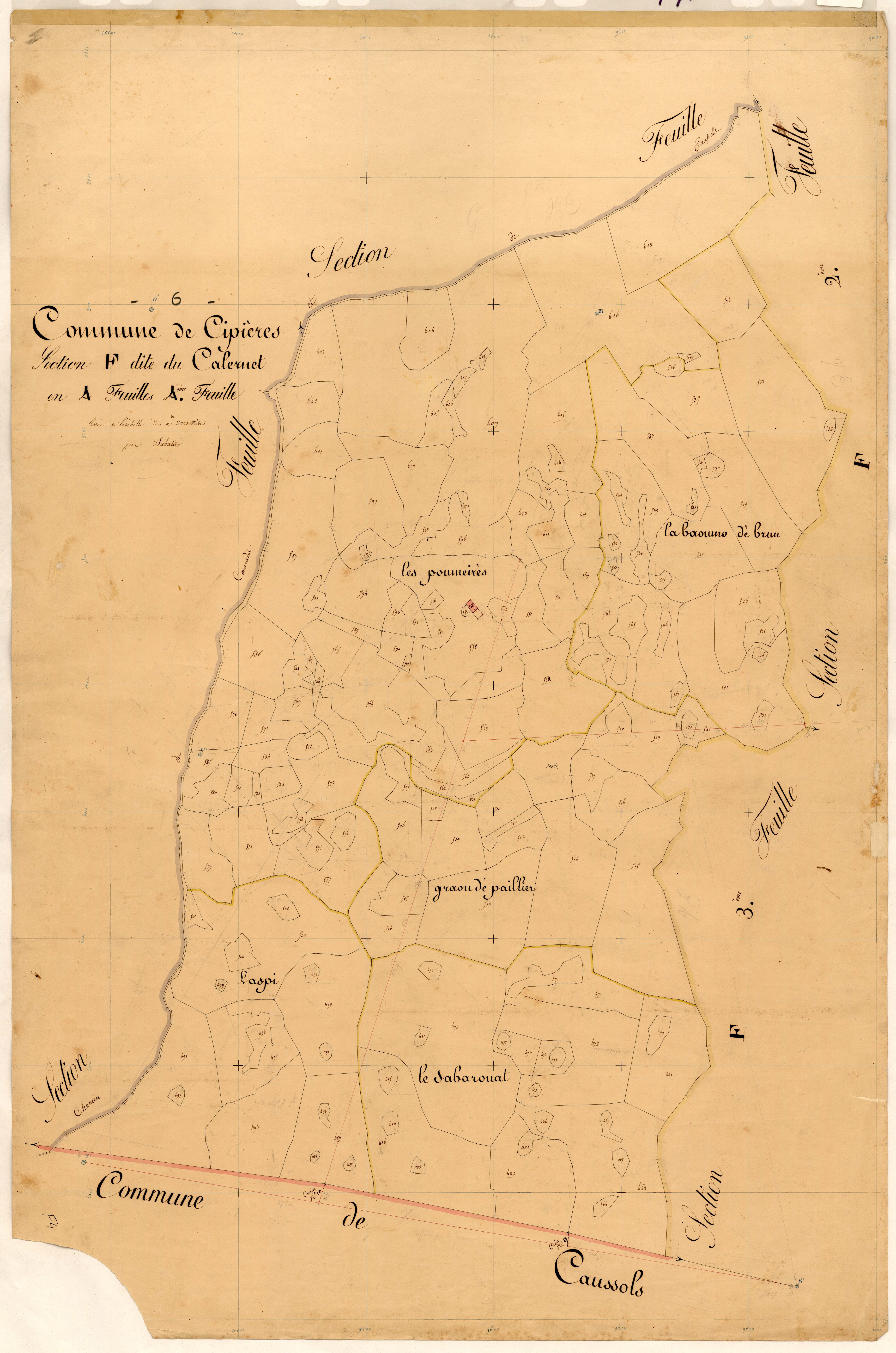 Le Calernet. - Plan de section, F4