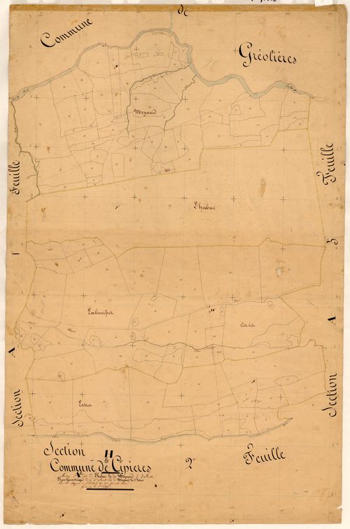 L'Hubac et Meynard, Meynard et Entros. - Plan de section, A2