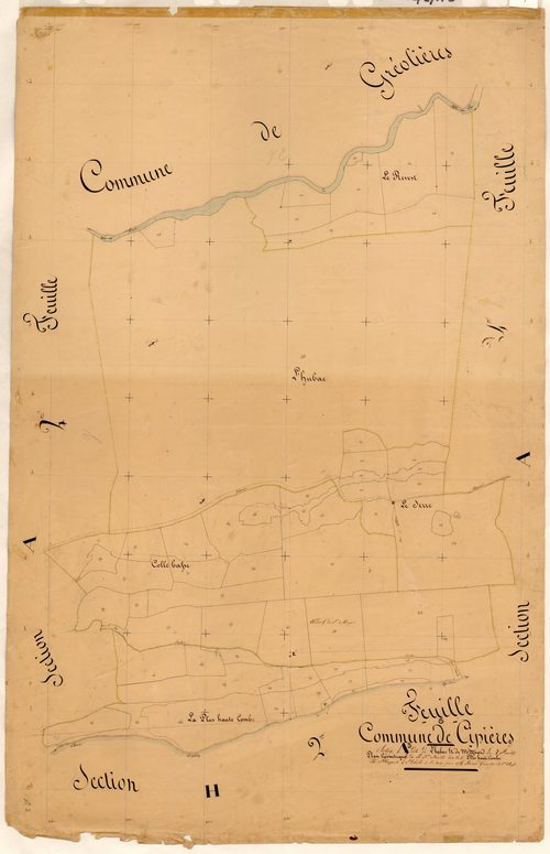 L'Hubac et Meynard, la Plus Haute Combe. - Plan de section, A3