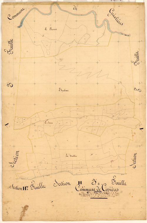 L'Hubac et Meynard, la Serre. - Plan de section, A4