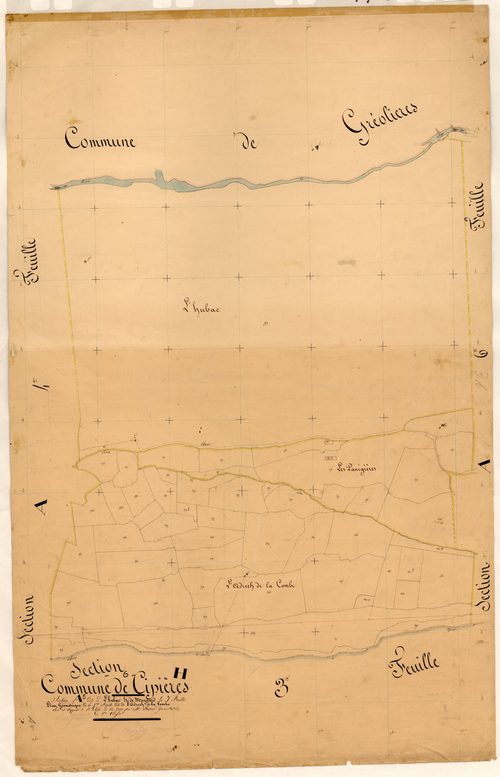 L'Hubac et Meynard, l'Adrech et la Combe. - Plan de section, A5