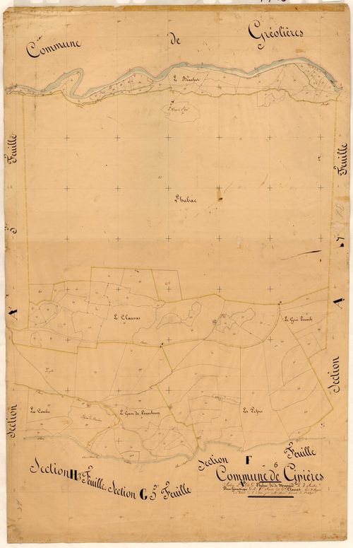 L'Hubac et Meynard, le Clauvas. - Plan de section, A6