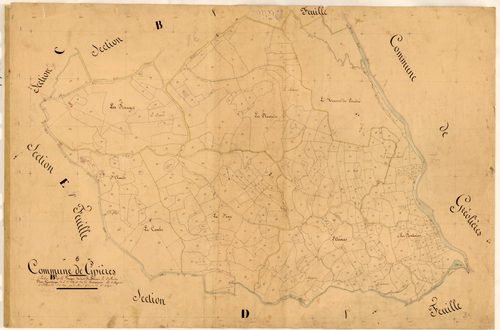 Le Verger et les Fontaniers, les Fontaniers. - Plan de section, B2