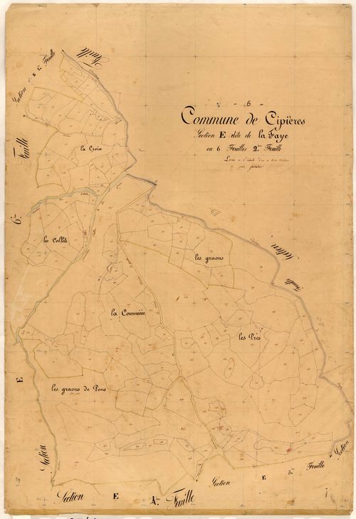 La Faye. - Plan de section, E2