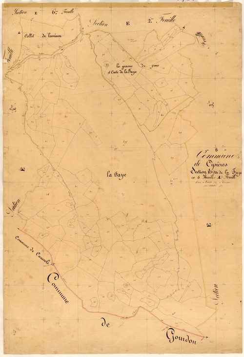 La Faye. - Plan de section, E4