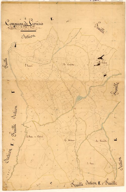La Faye, l'Eouvé. - Plan de section, E6