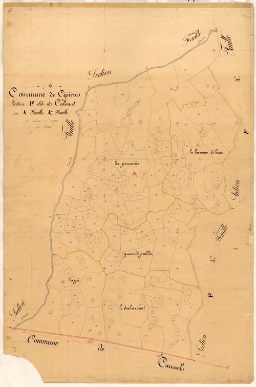 Le Calernet. - Plan de section, F4
