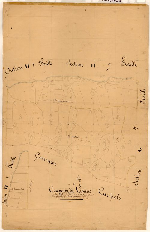 Les Baumes et Calern, Calern occidental. - Plan de section, G1