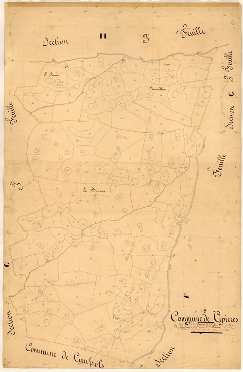 Les Baumes et Calern, les Baumes. - Plan de section, G4