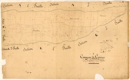 L'Agrémourié et la Font de la Sine, Vaumeillane. - Plan de section, H3