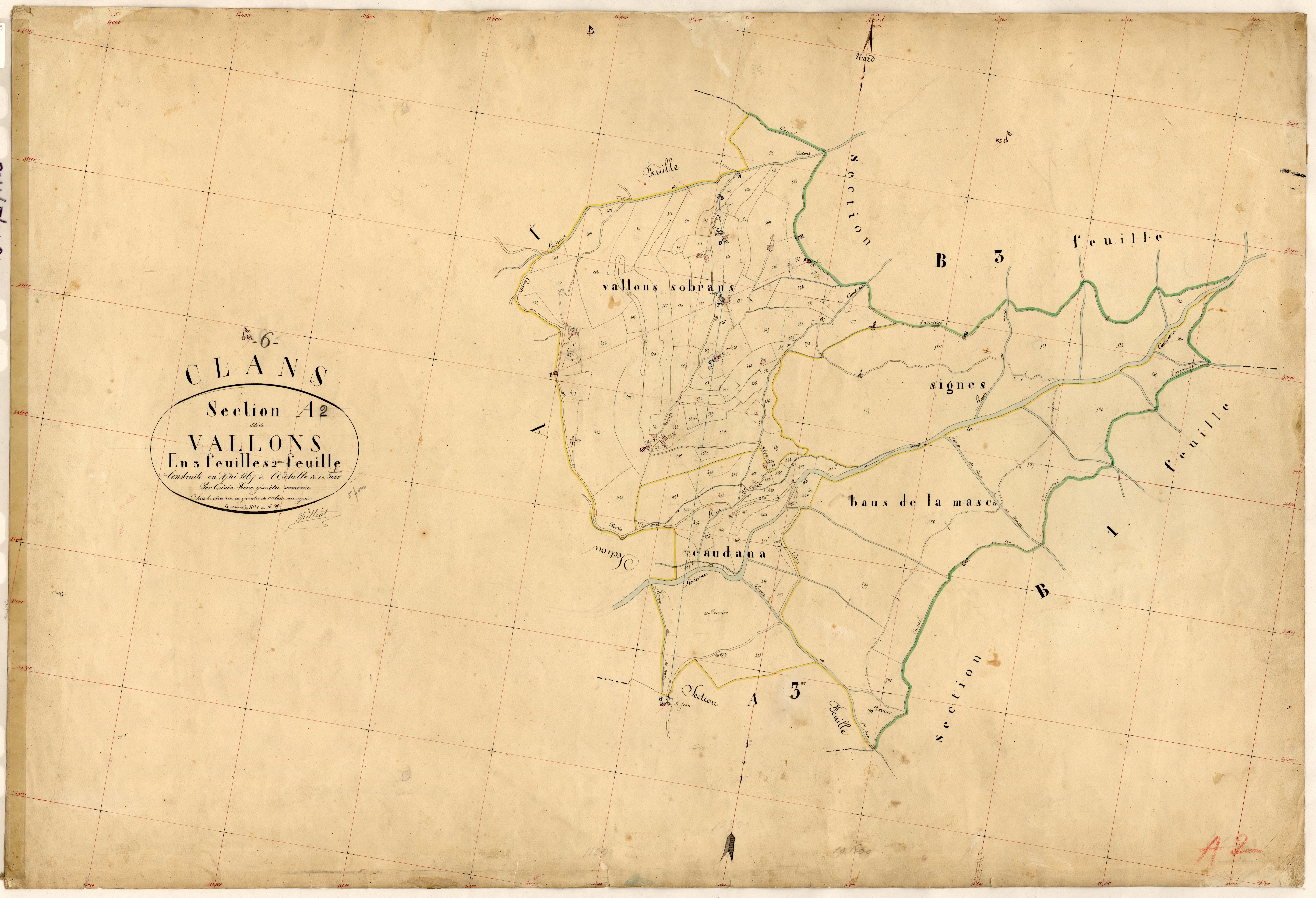 Vallons. - Plan de section, A2