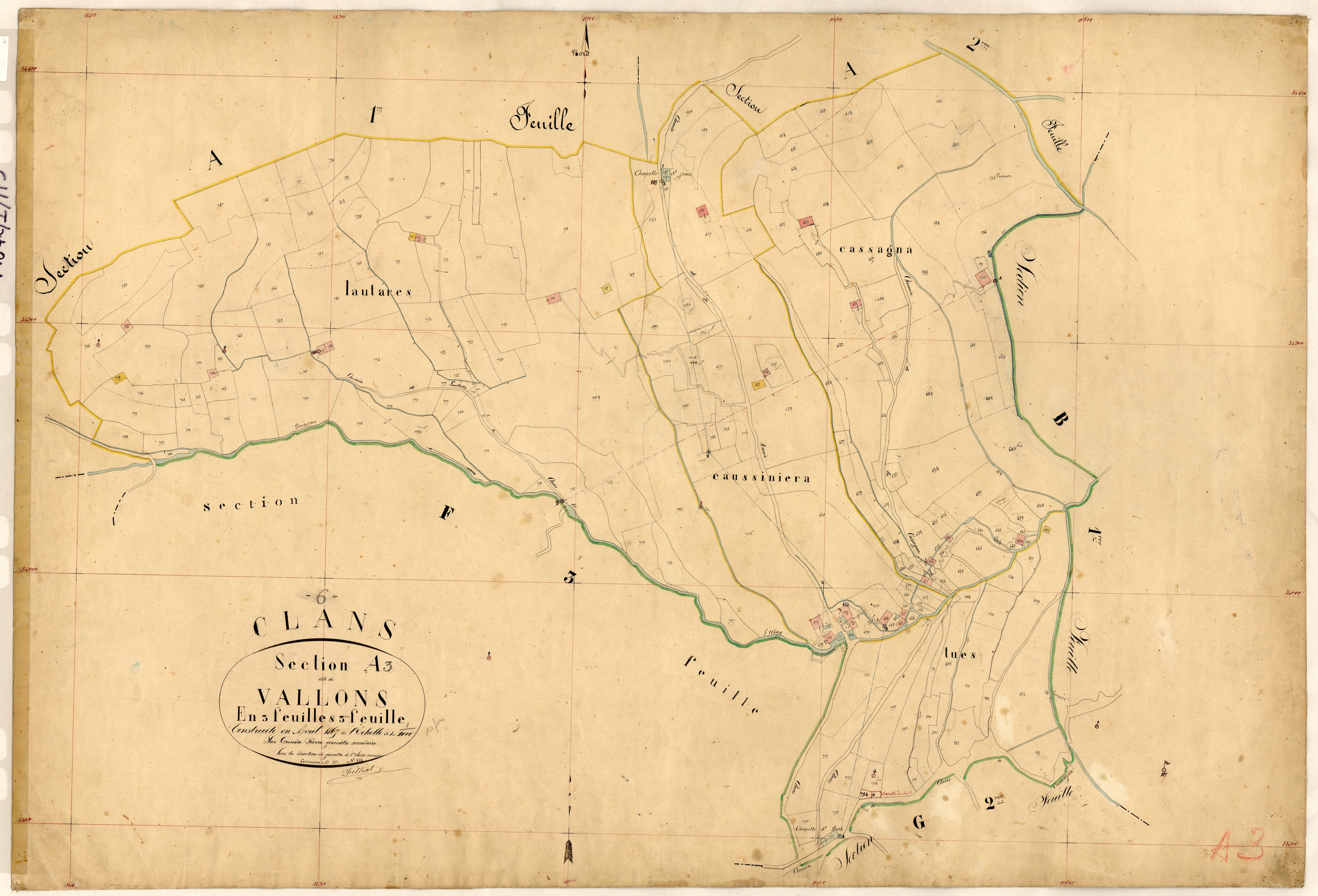 Vallons. - Plan de section, A3