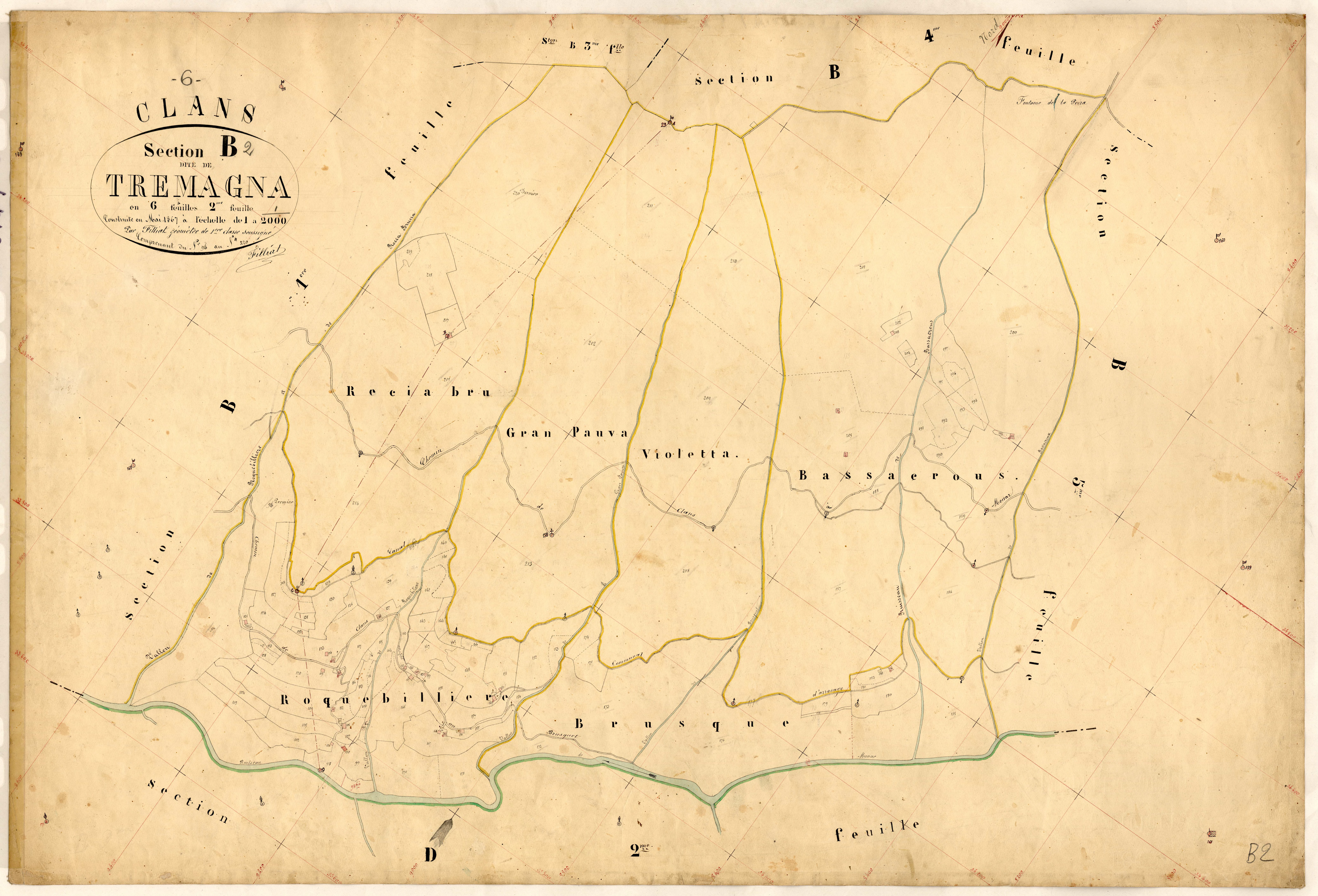 Tremagna. - Plan de section, B2