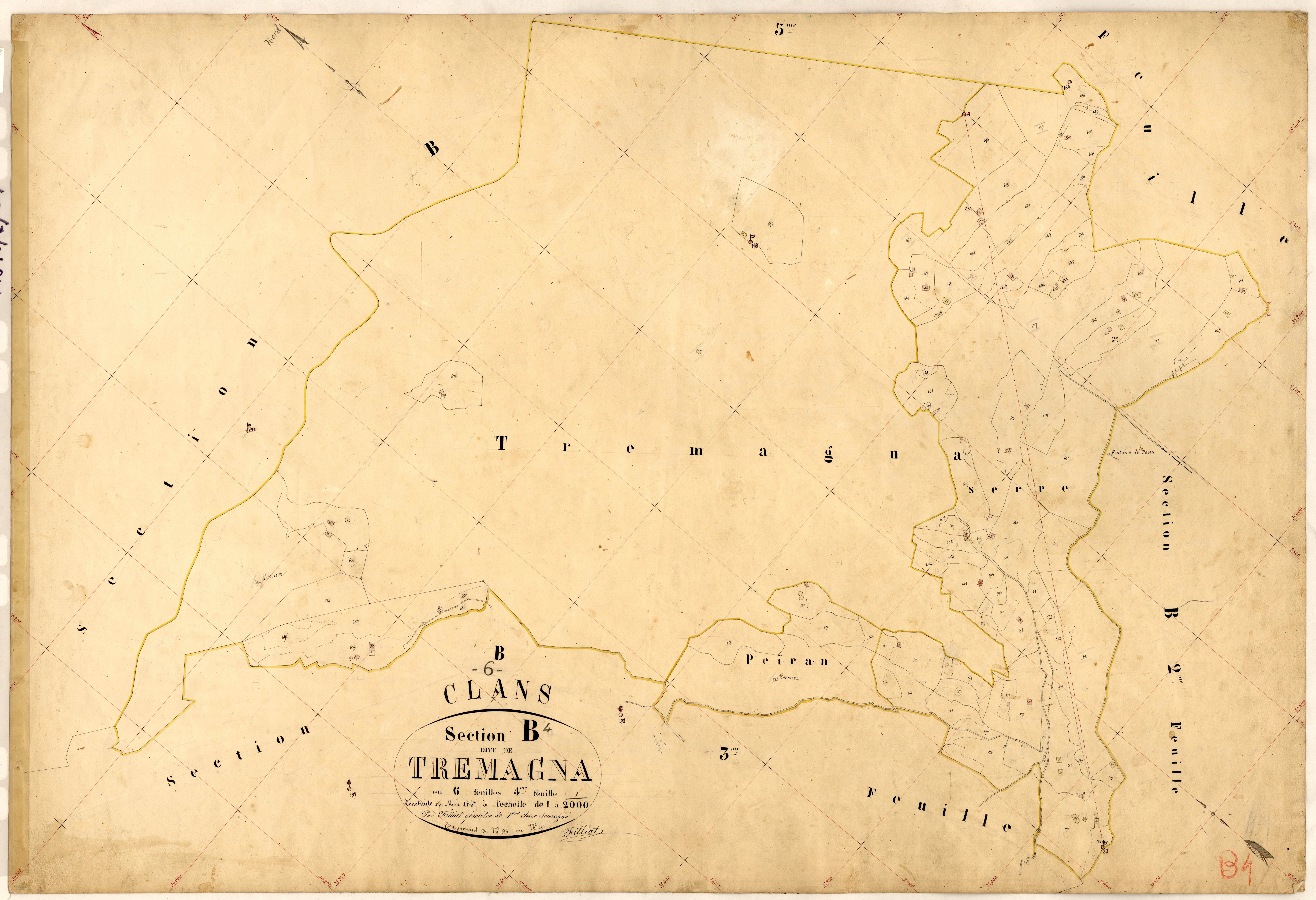 Tremagna. - Plan de section, B4