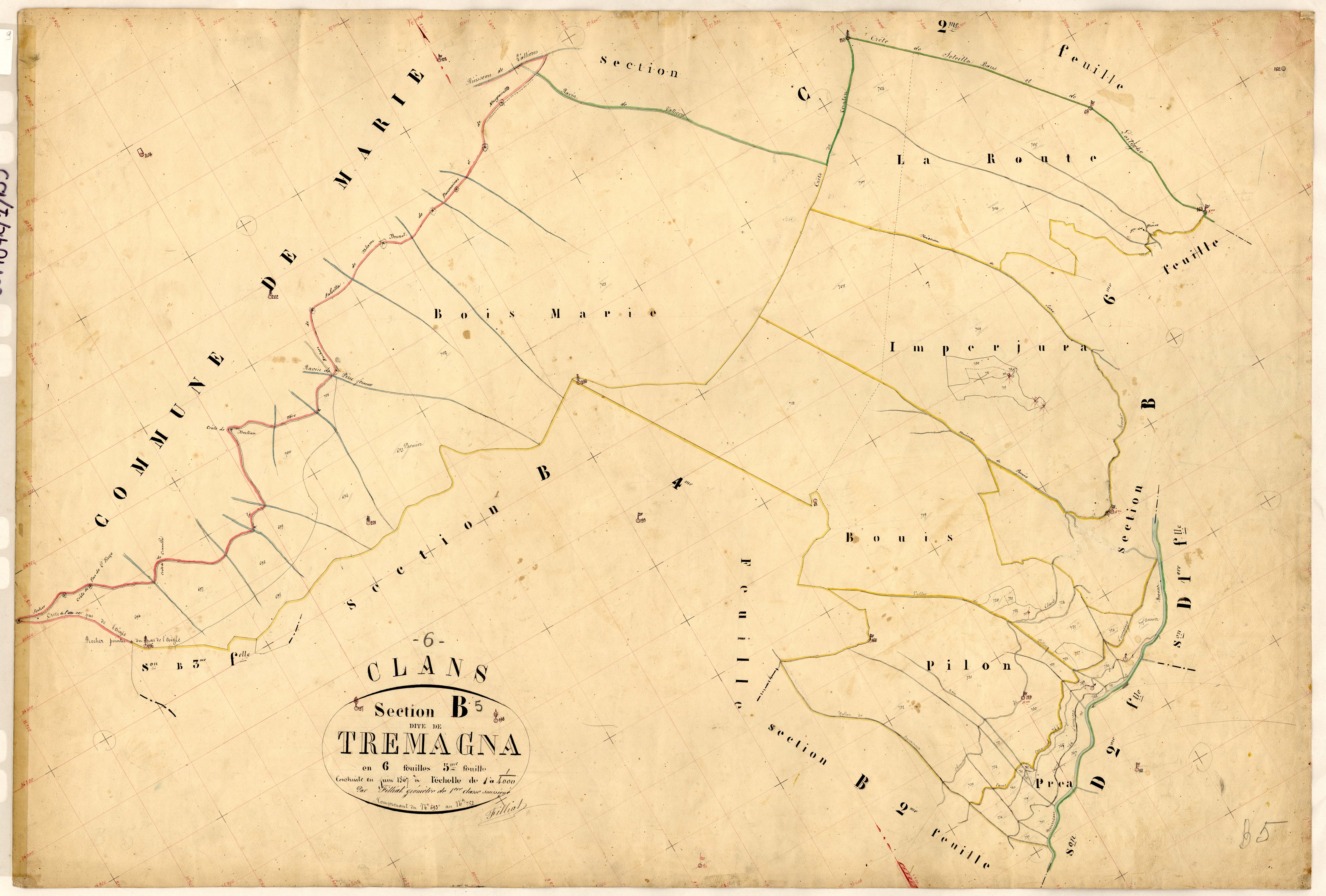 Tremagna. - Plan de section, B5