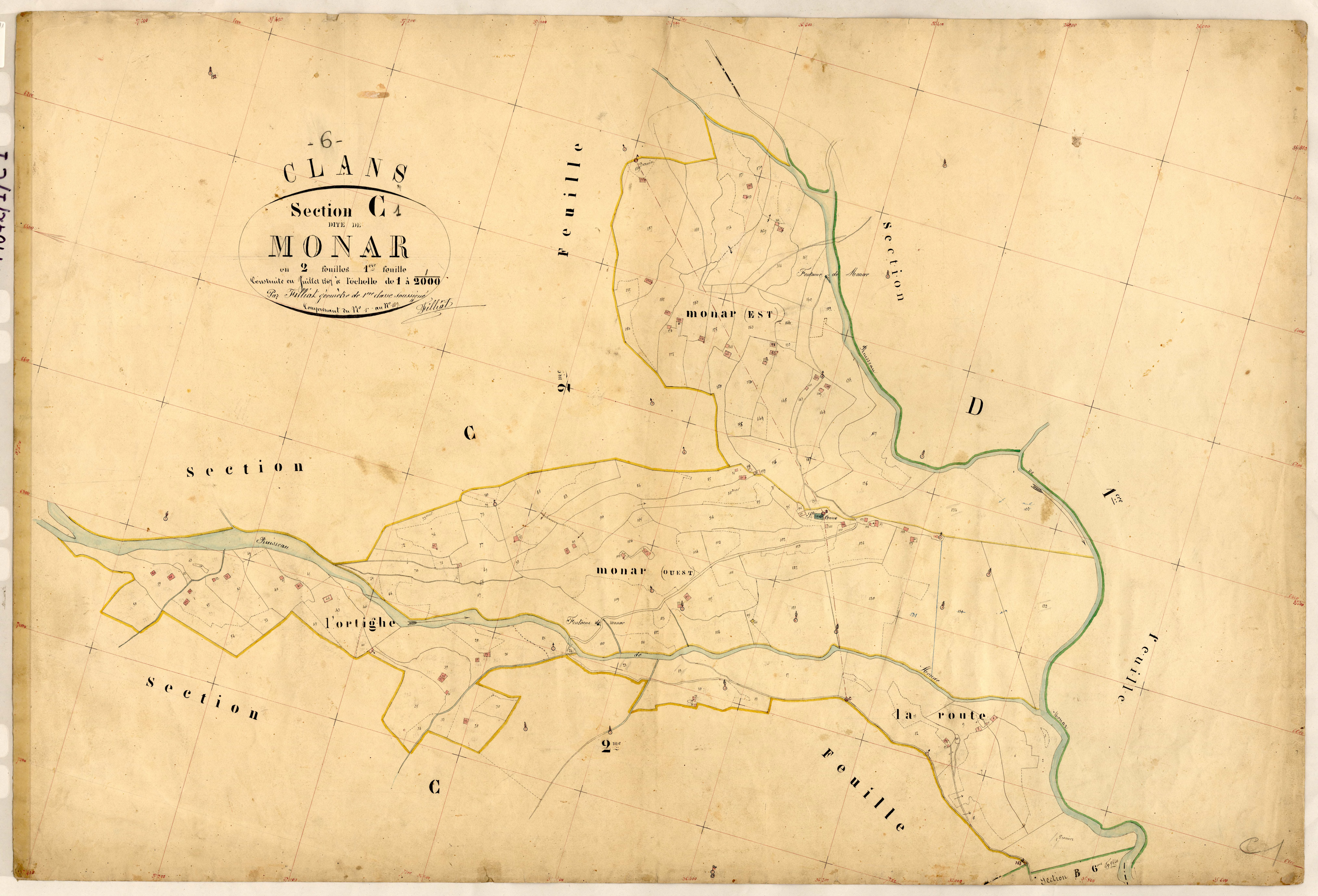 Monar. - Plan de section, C1