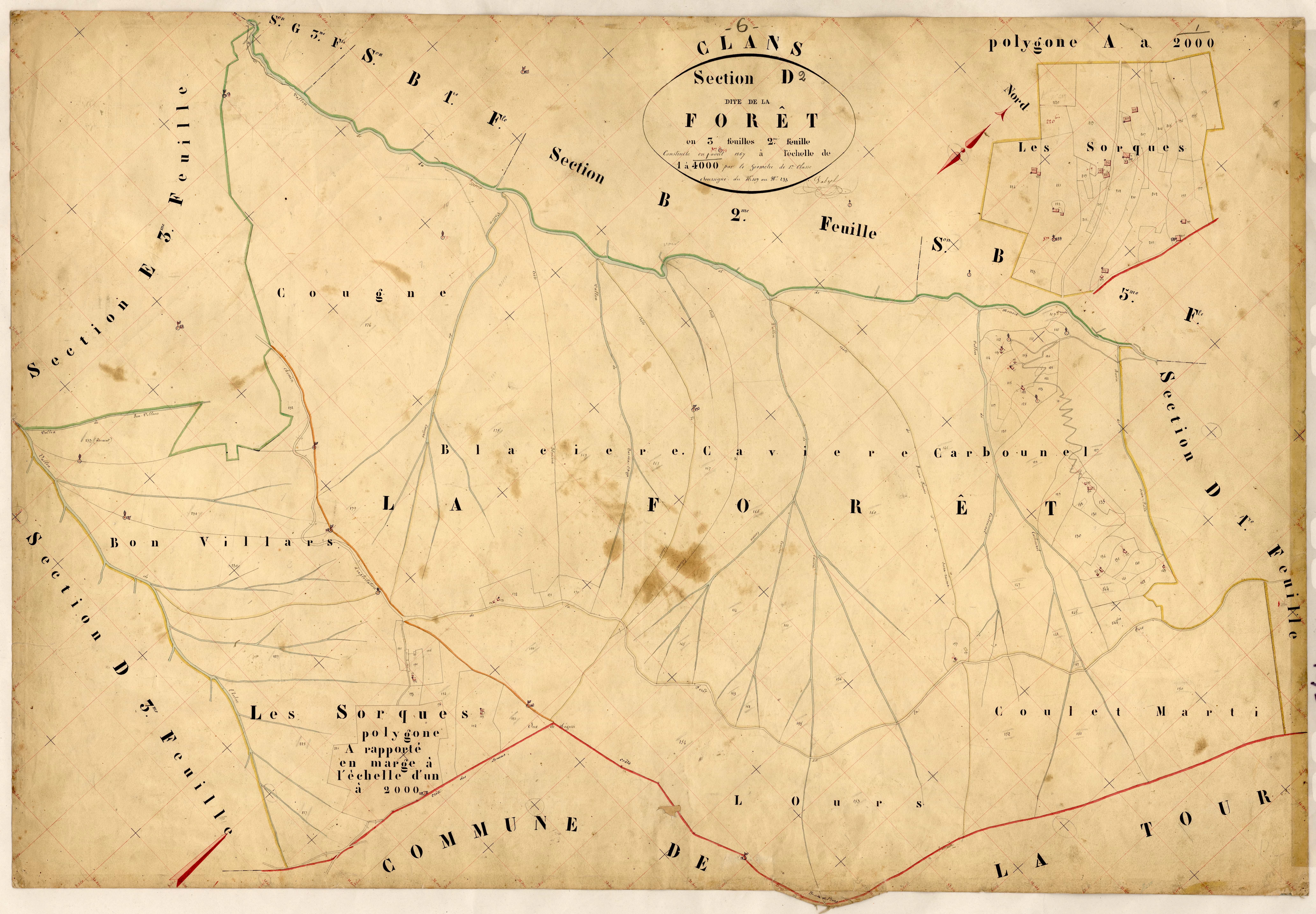 La Forêt. - Plan de section, D2
