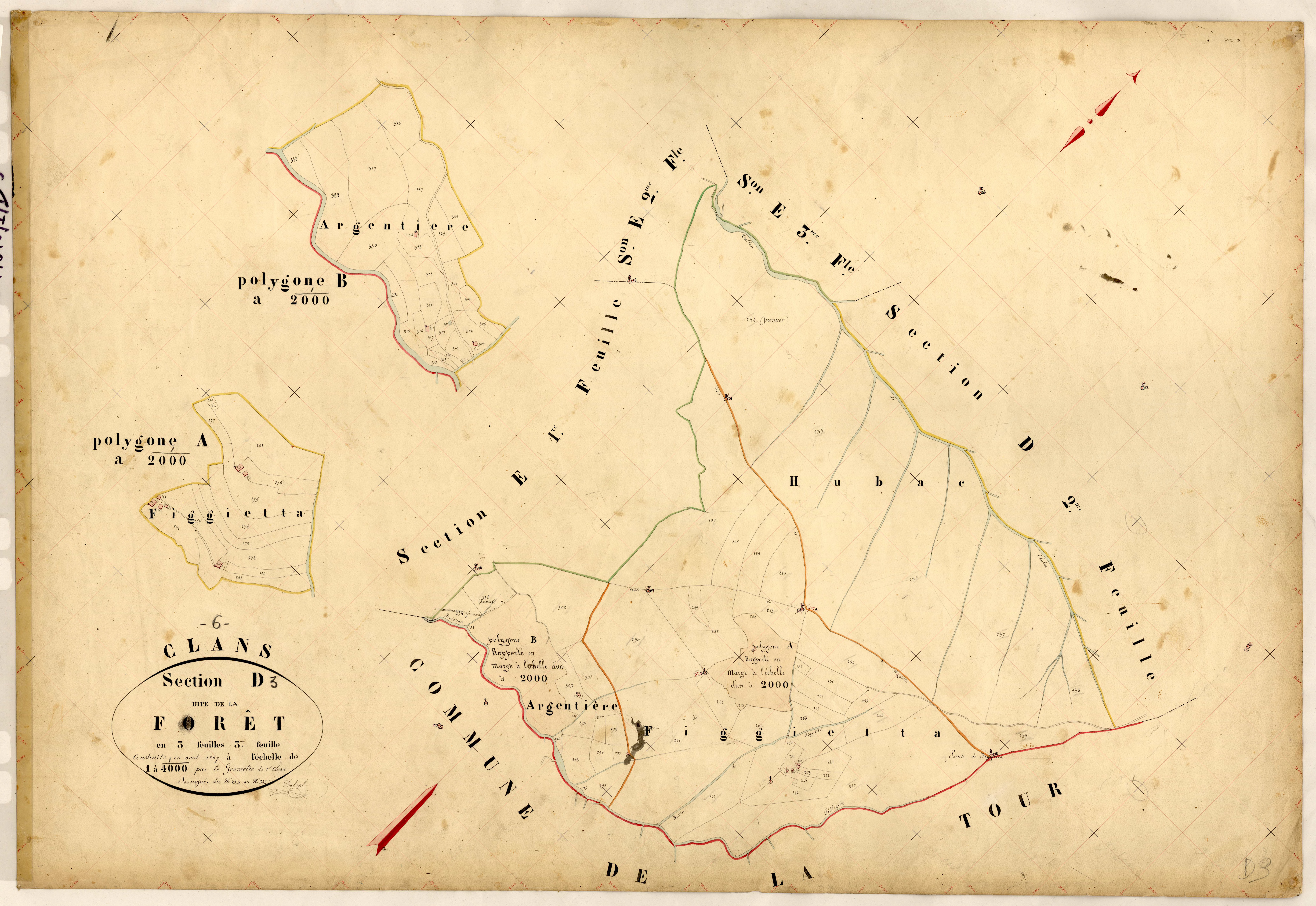 La Forêt. - Plan de section, D3