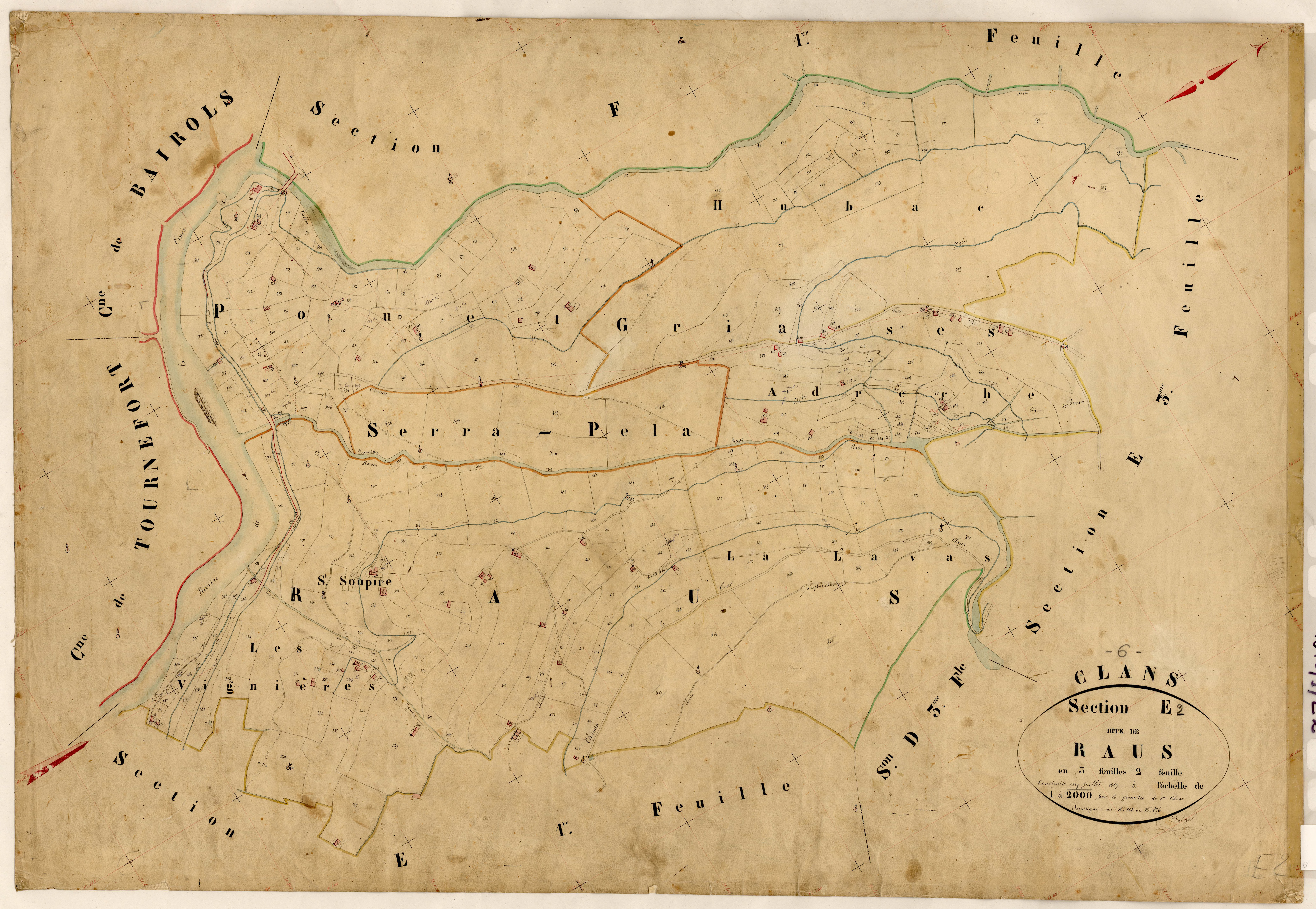 Raus. - Plan de section, E2