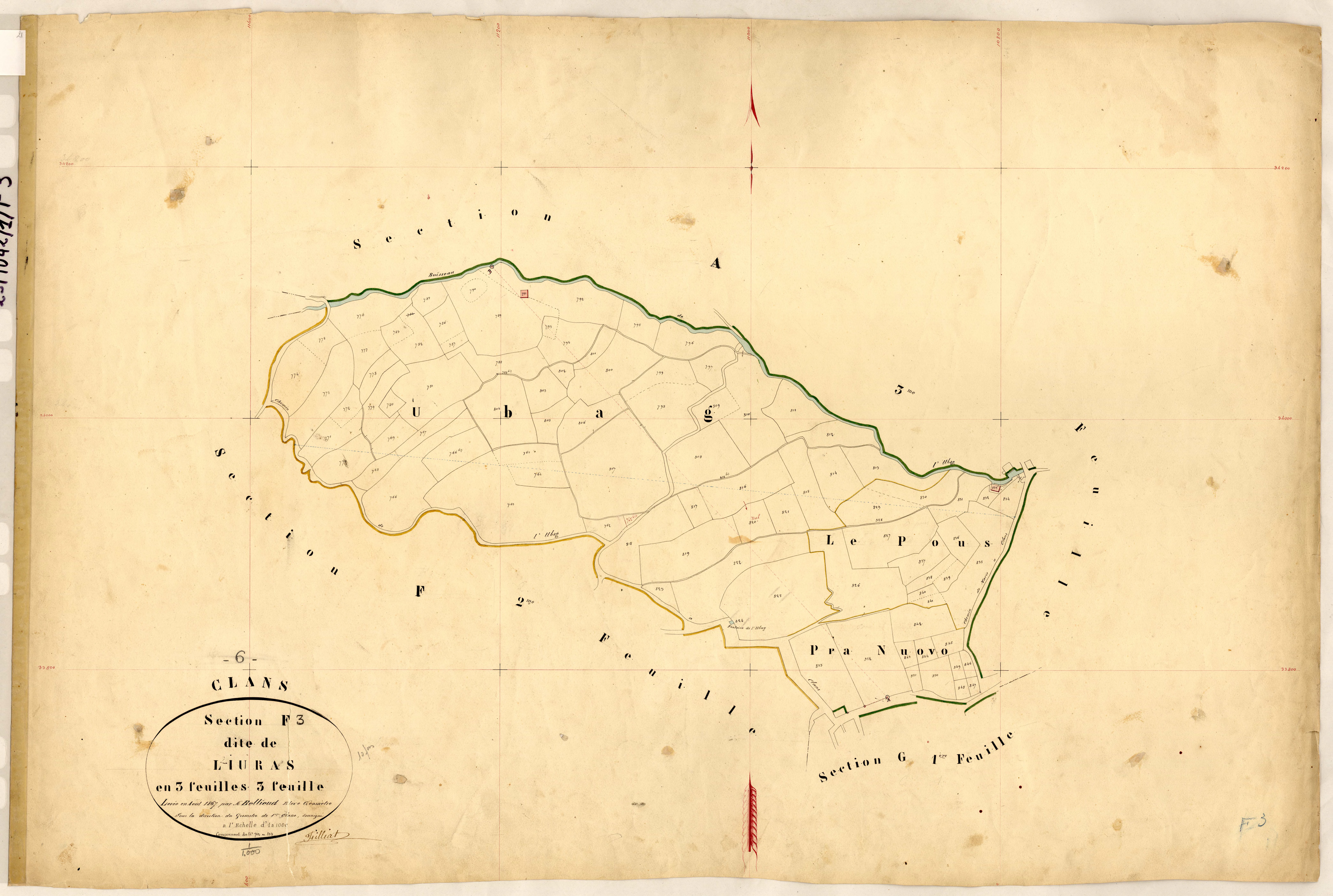 Liuras. - Plan de section, F3