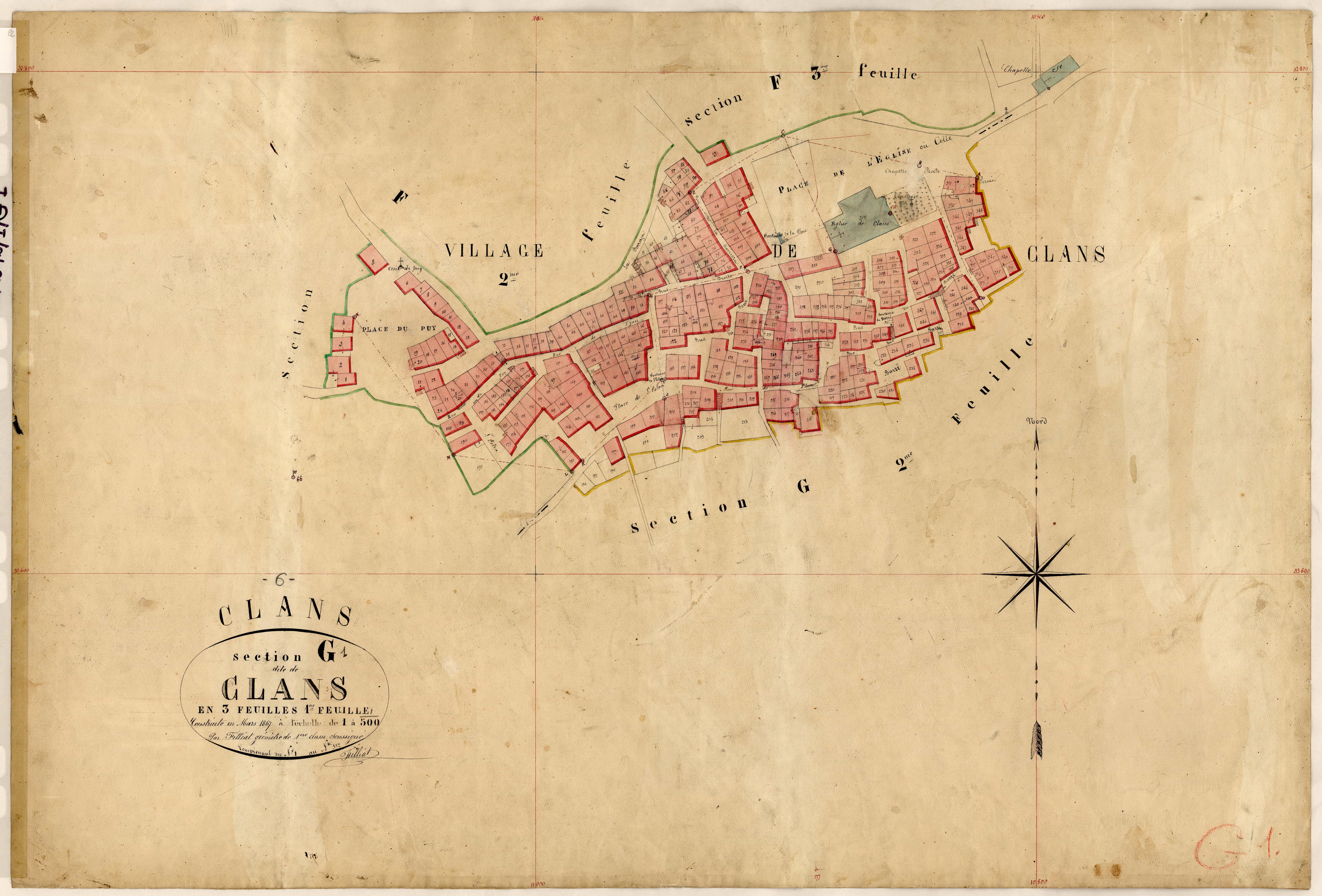 Clans. - Plan de section, G1