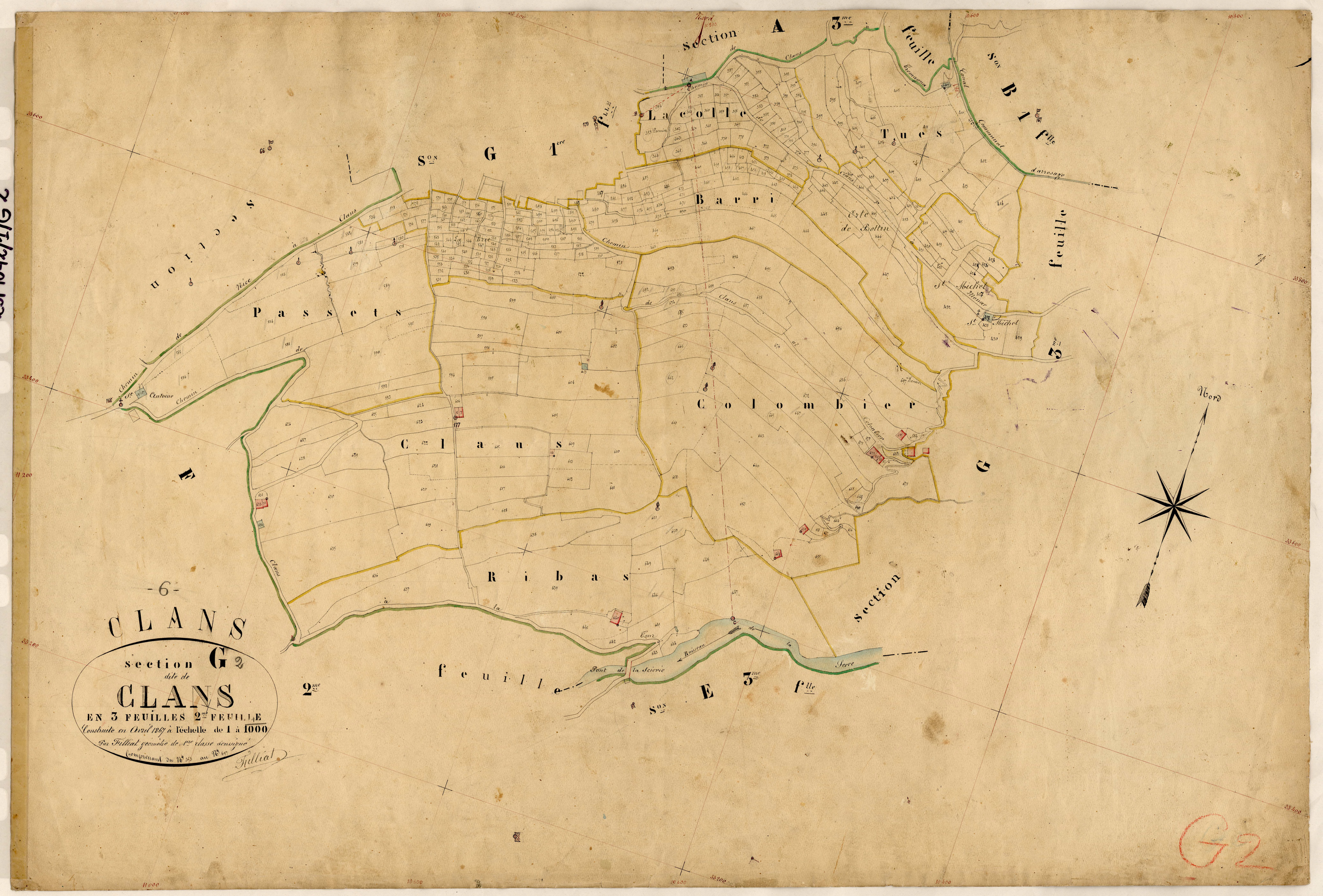 Clans. - Plan de section, G2