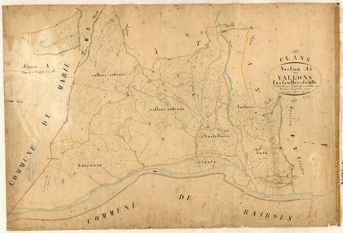 Vallons. - Plan de section, A1