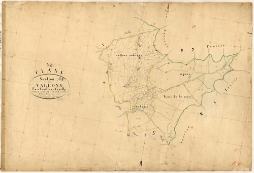 Vallons. - Plan de section, A2