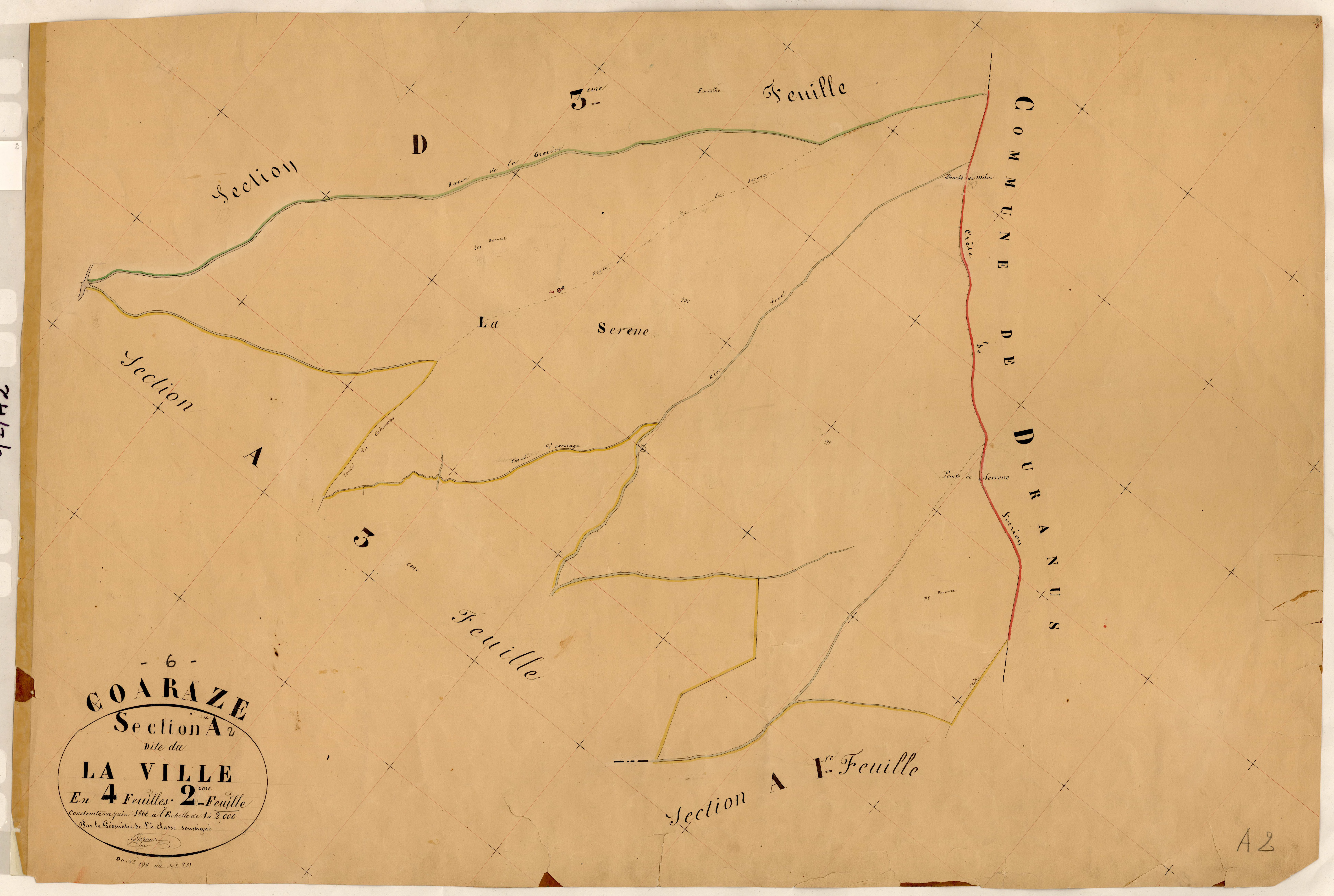 La Ville. - Plan de section, A2