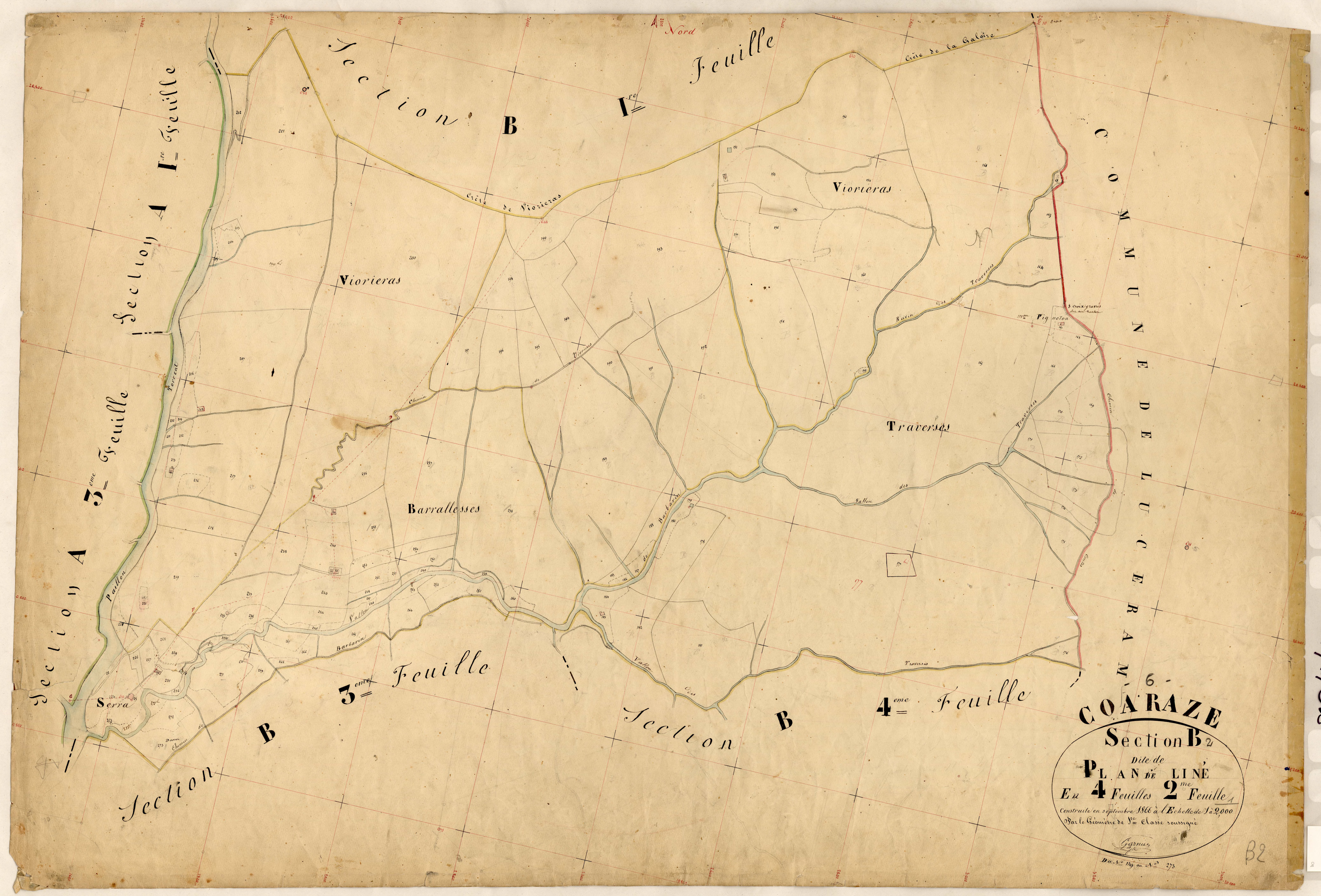Plan de Liné. - Plan de section, B2