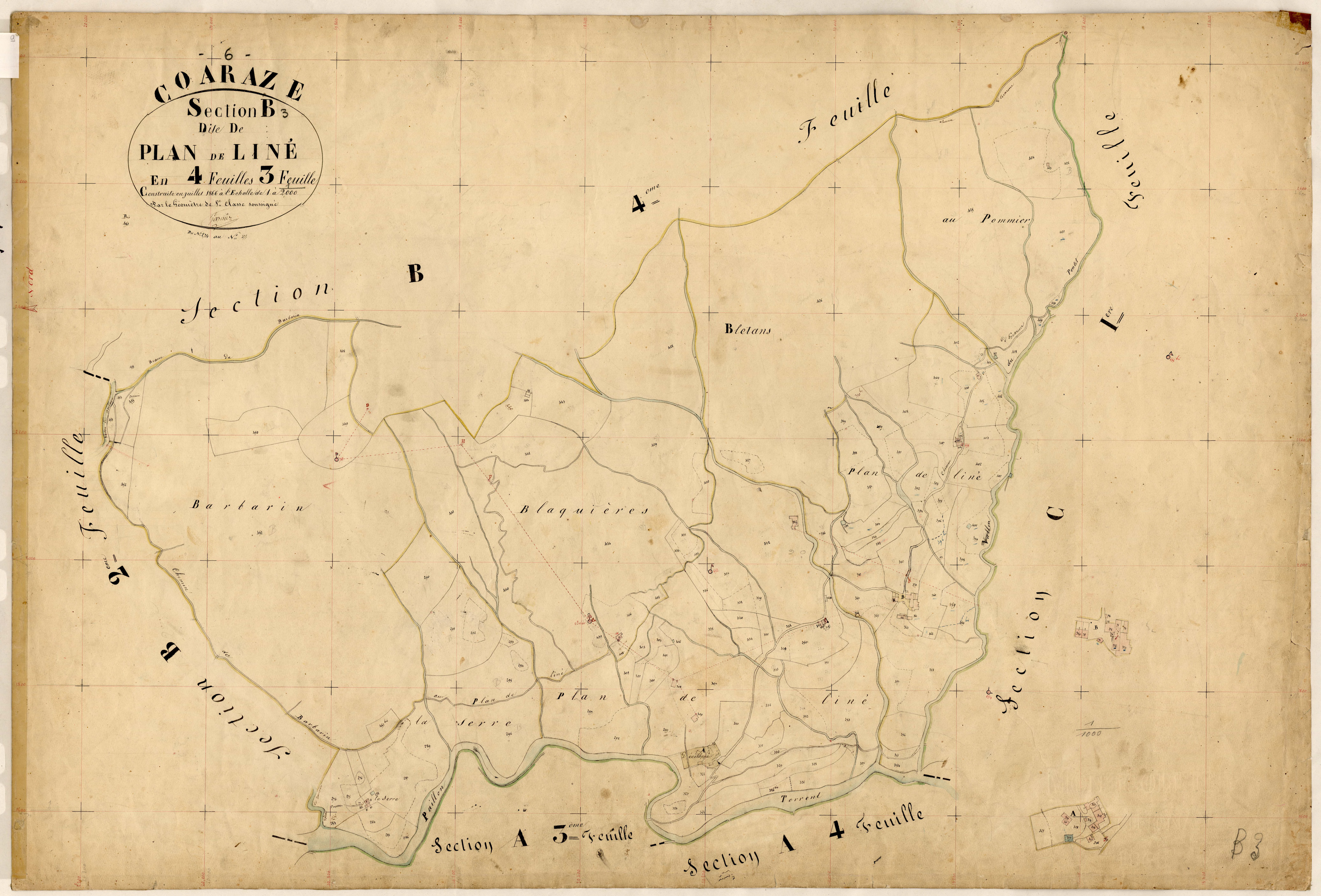Plan de Liné. - Plan de section, B3