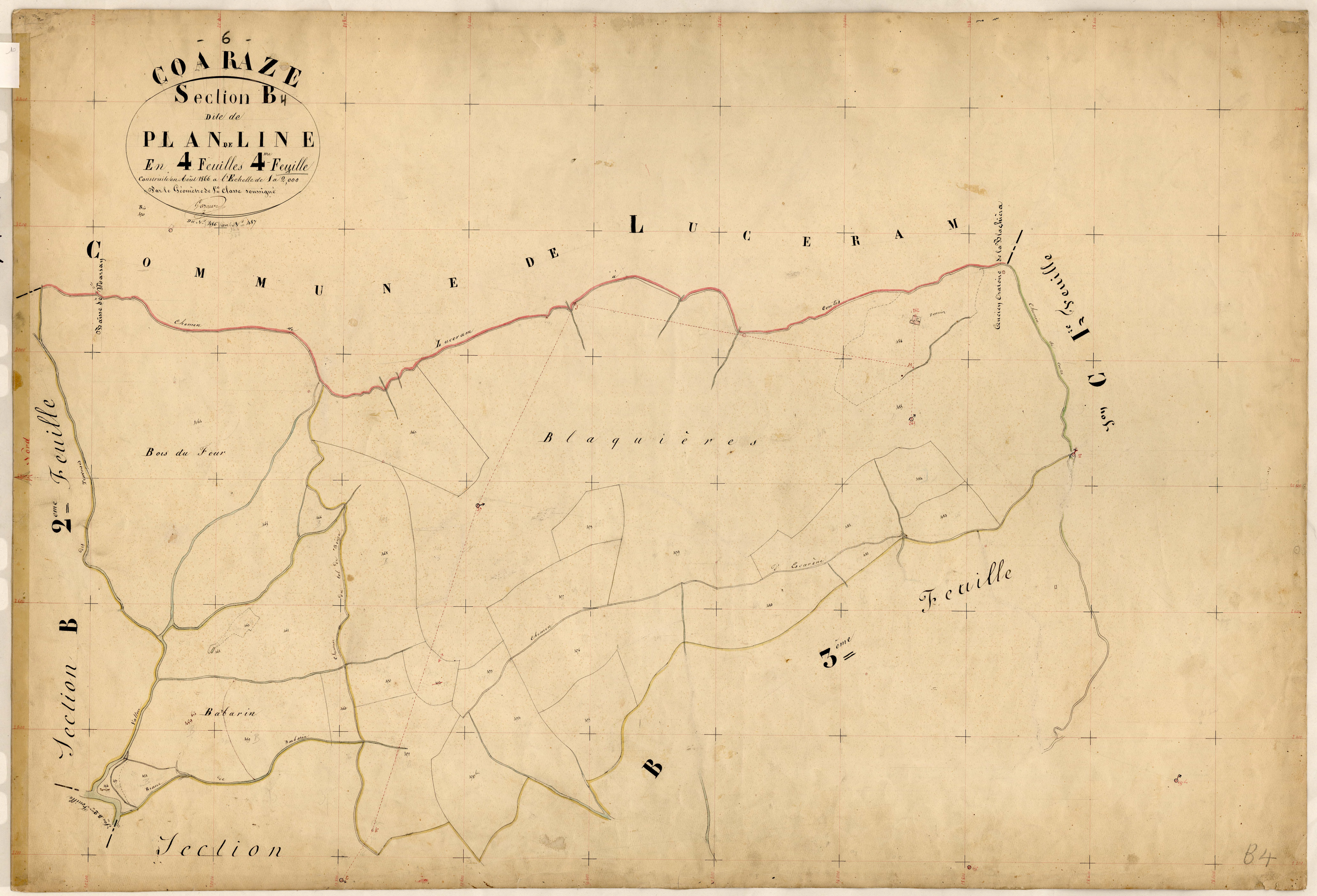 Plan de Liné. - Plan de section, B4