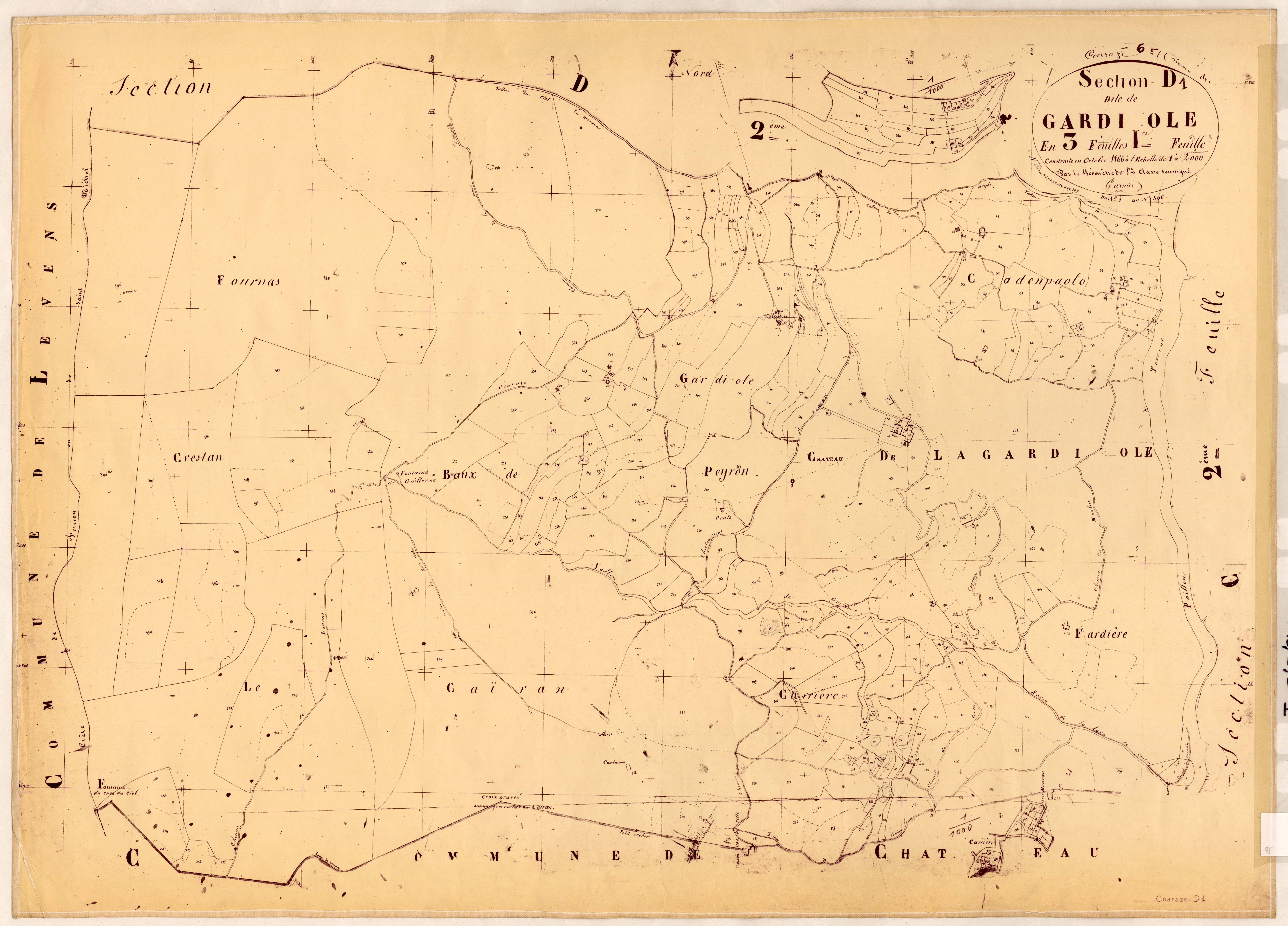 Gardiole. - Plan de section, D1