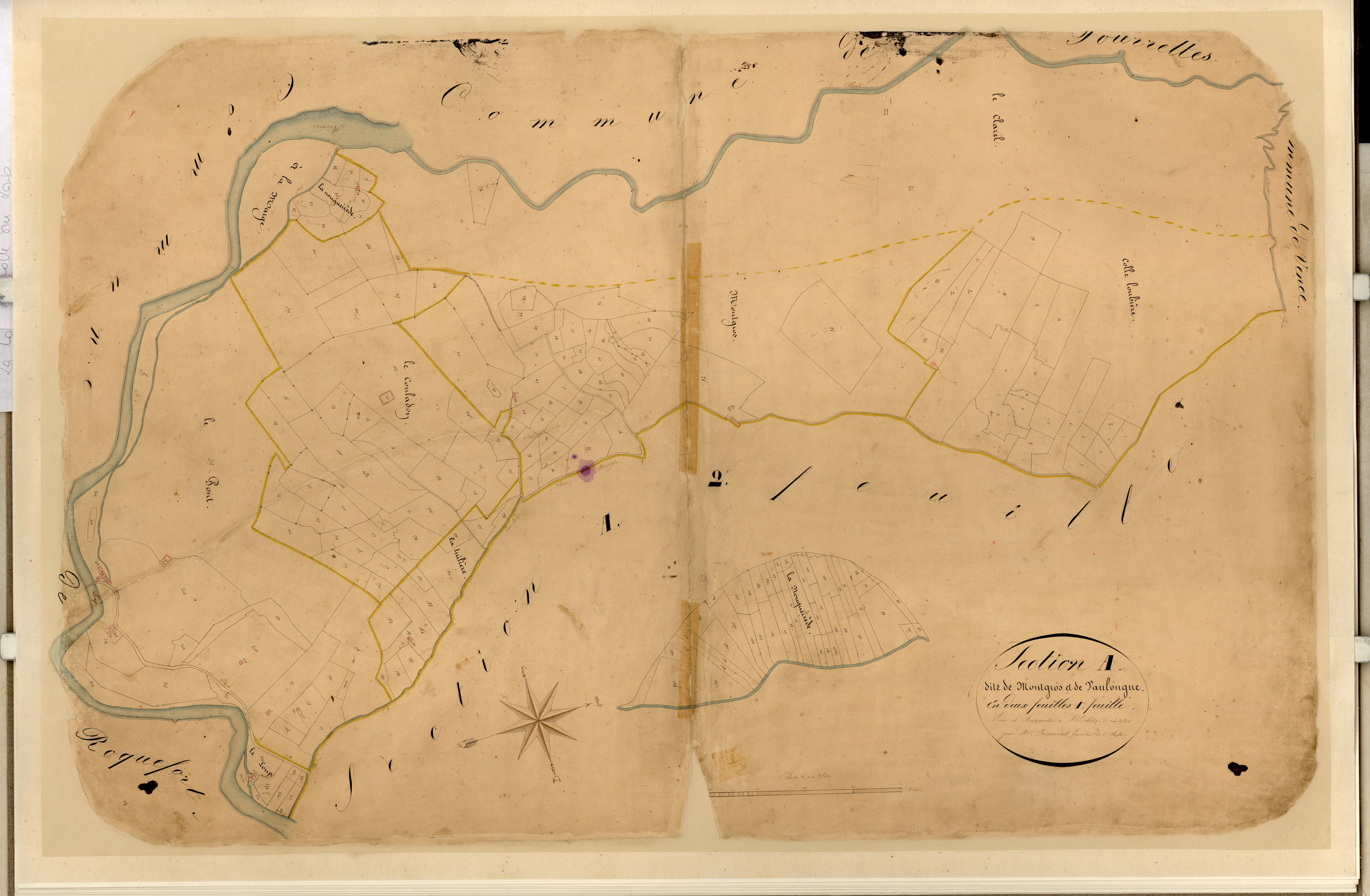 Montgros et Vaulongue. - Plan de section, A1