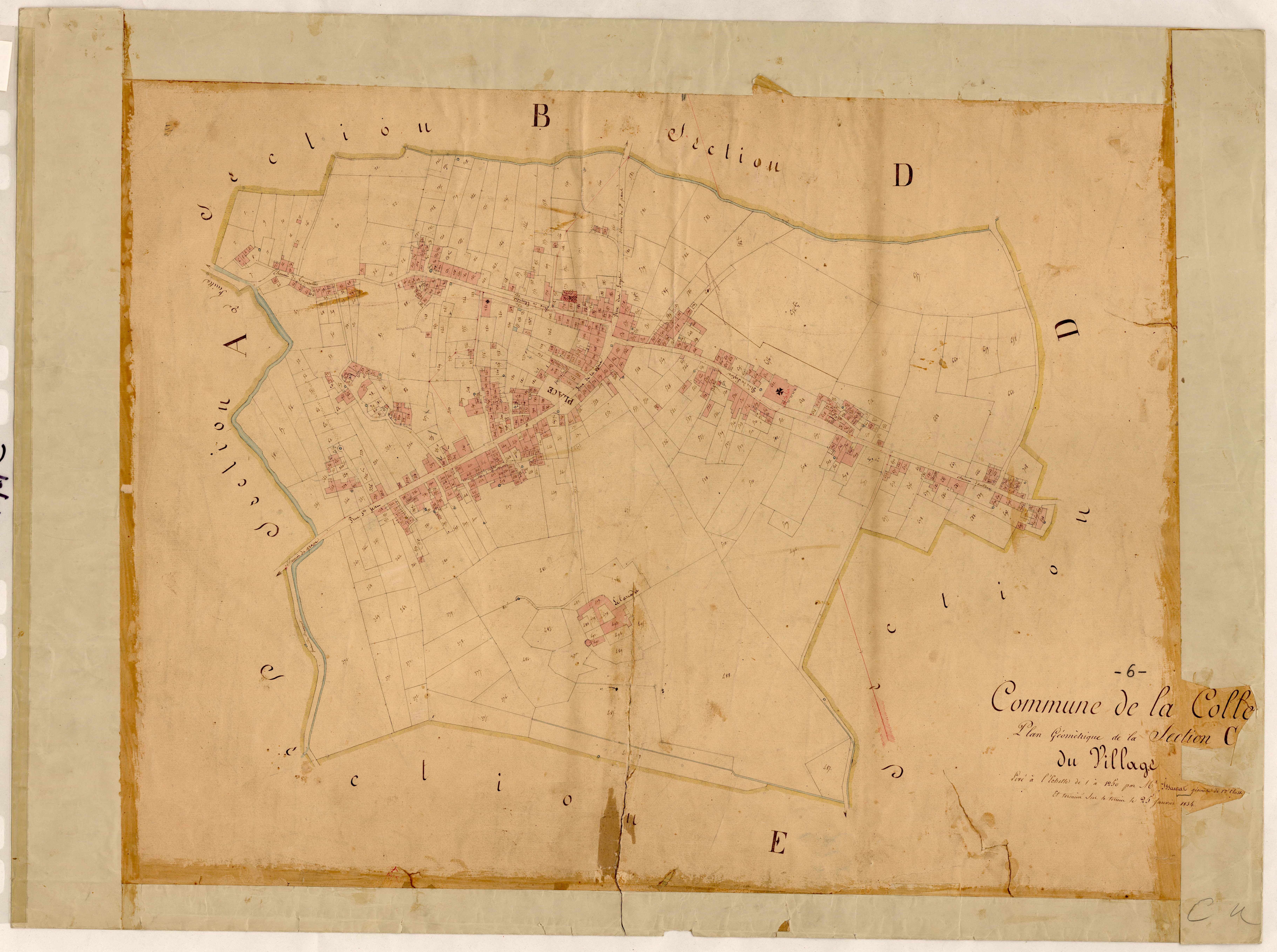 Le Village. - Plan de section, C