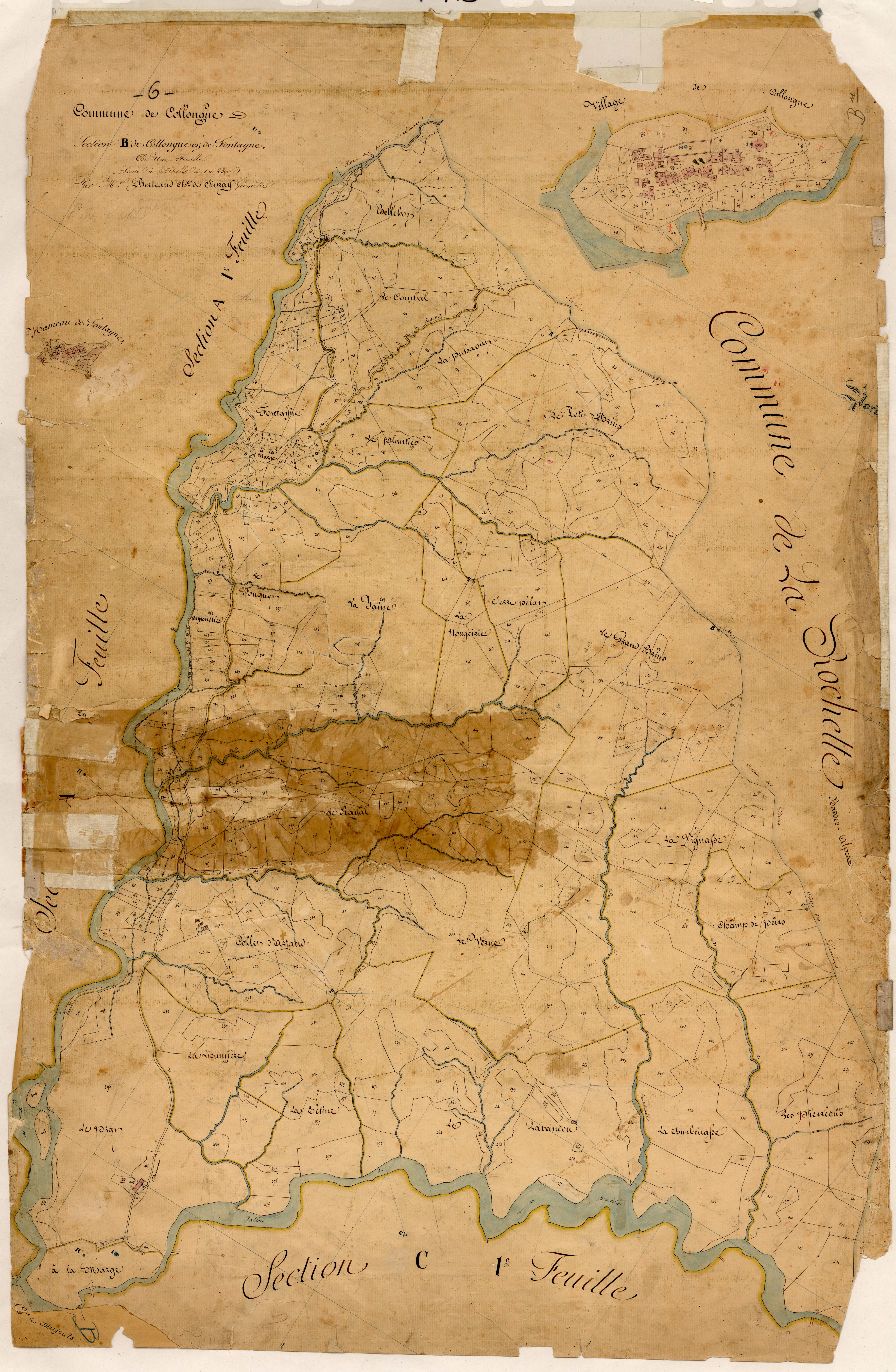 Collongue et Fontayne. - Plan de section, B