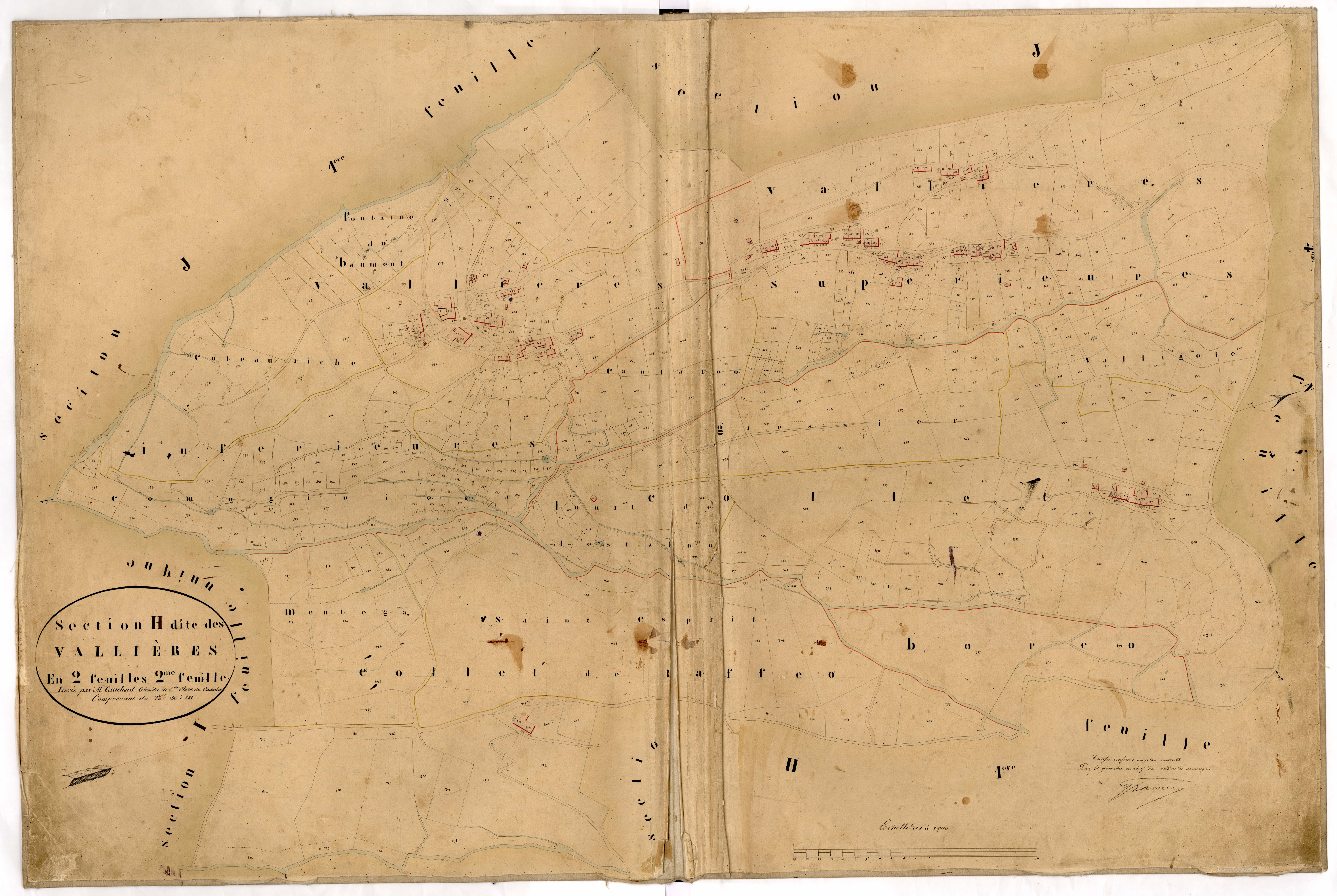 Les Vallières. - Plan de section, H2