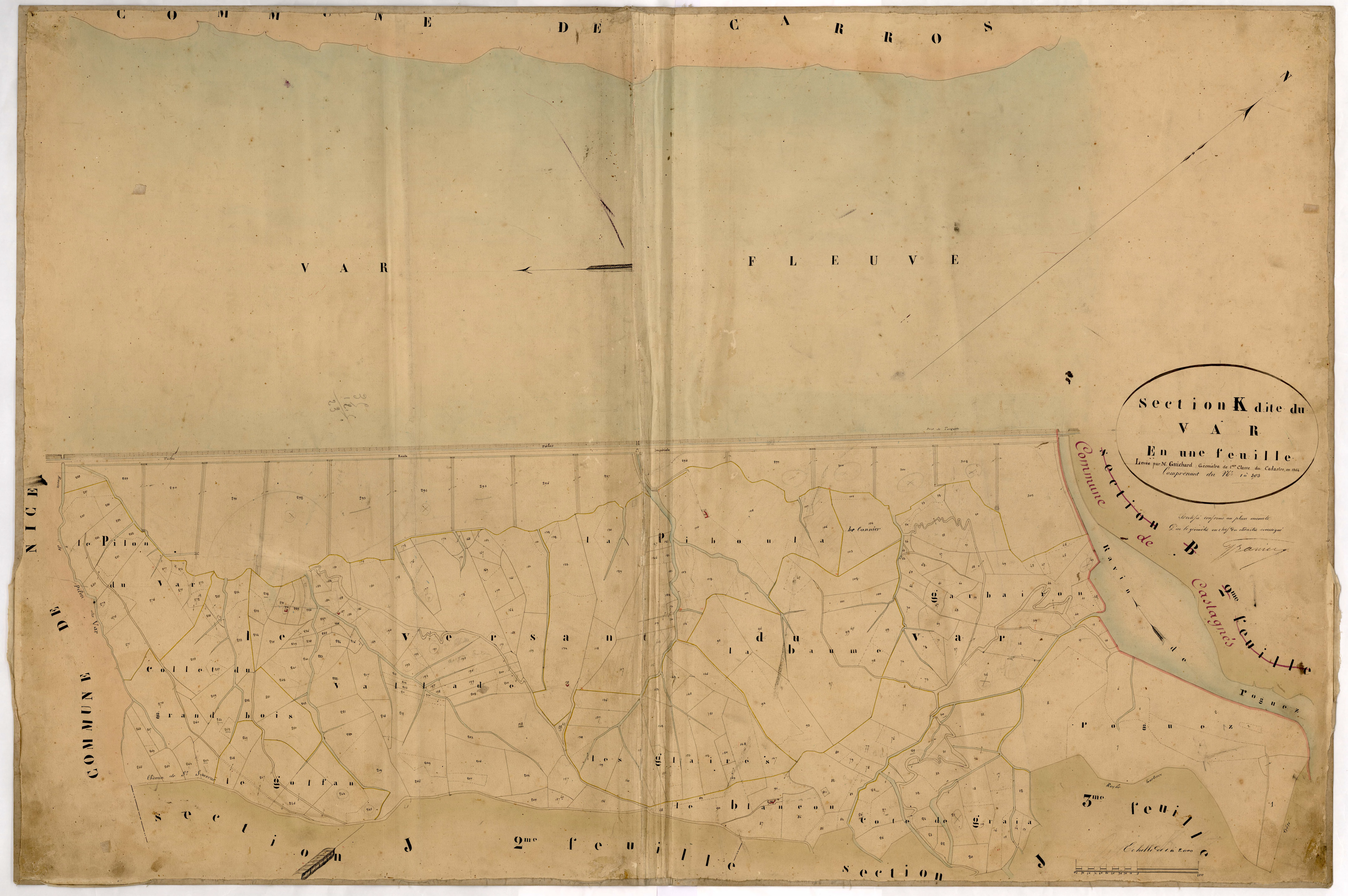 Le Var. - Plan de section, K