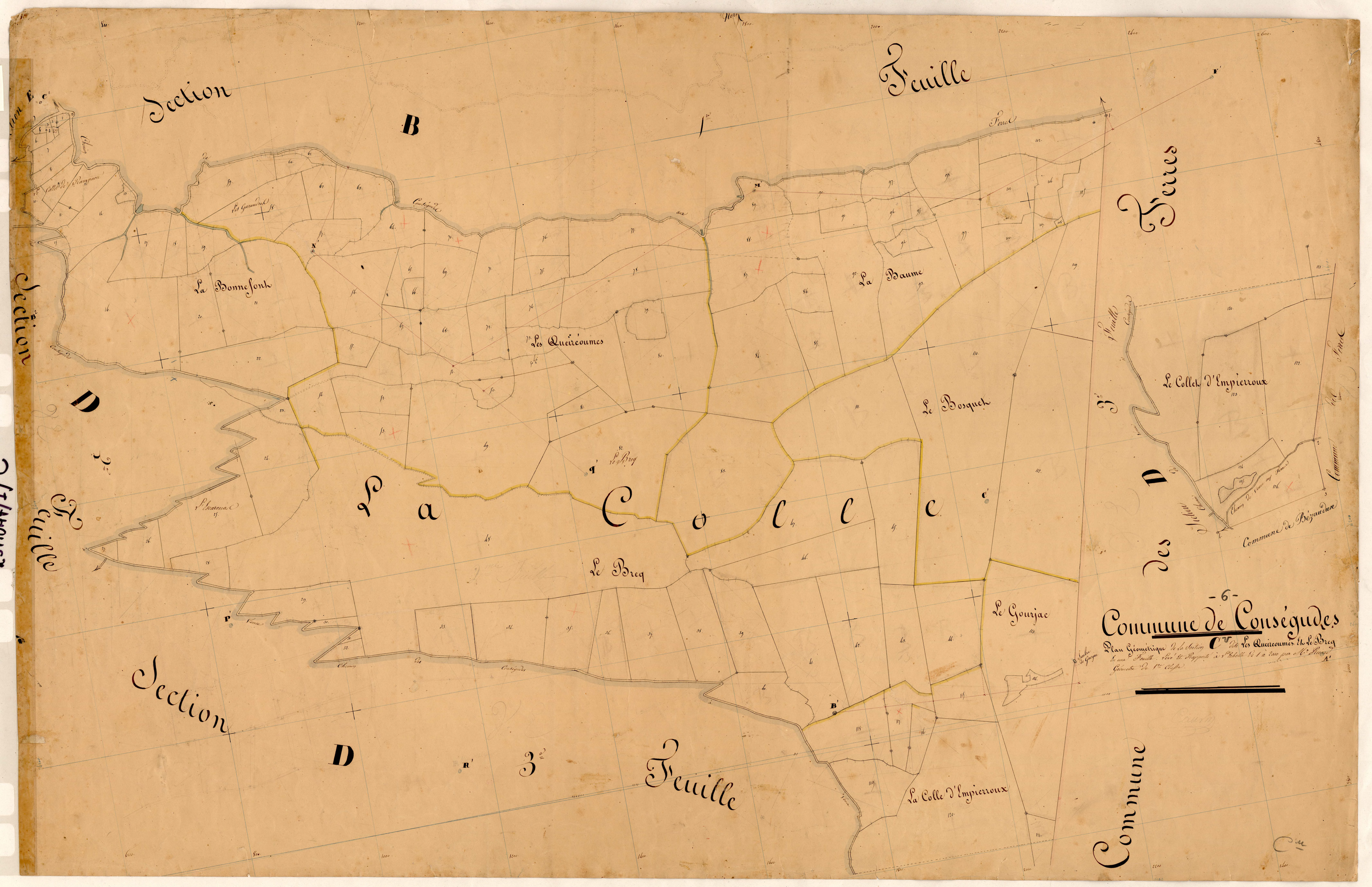 Les Queireoumés et le Breq. - Plan de section, C