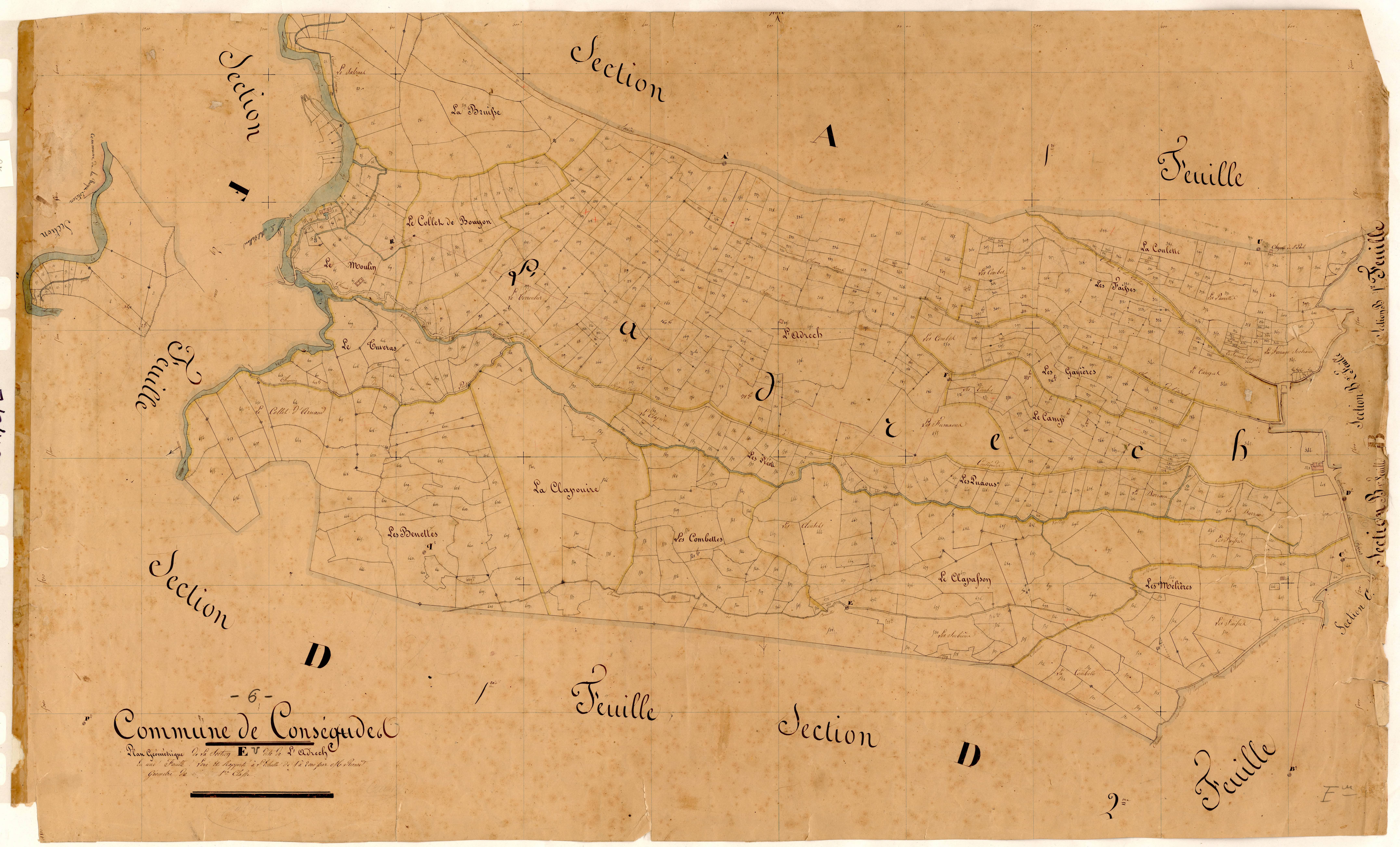 L'Adrech. - Plan de section, E