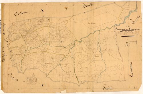 Le Village et les Plantaous, les Plantaous et Loumé. - Plan de section, B1